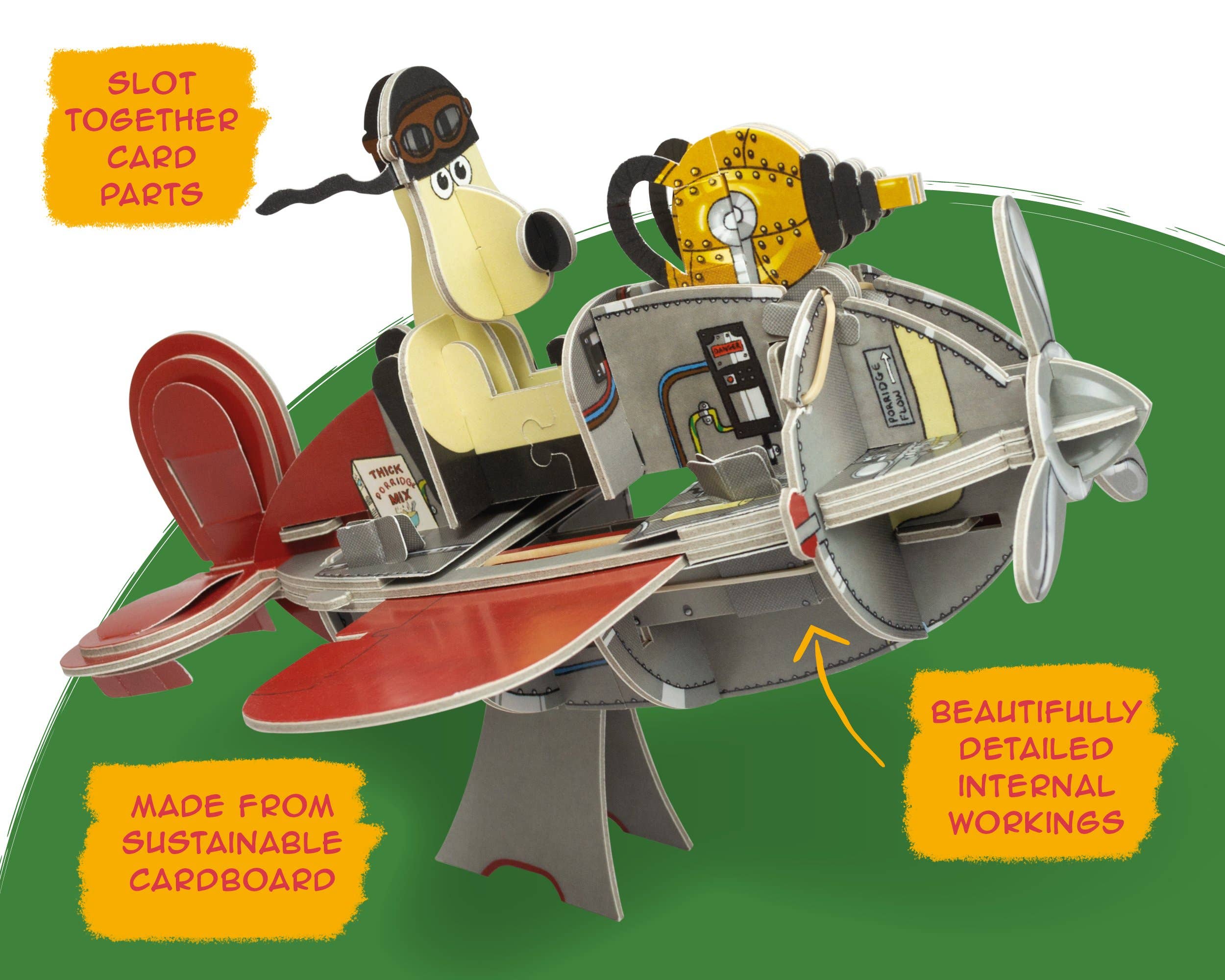 Build Your Own Wallace & Gromit Sidecar Plane - Eco - Friendly Kit | Buy Online from The Home Crafters
