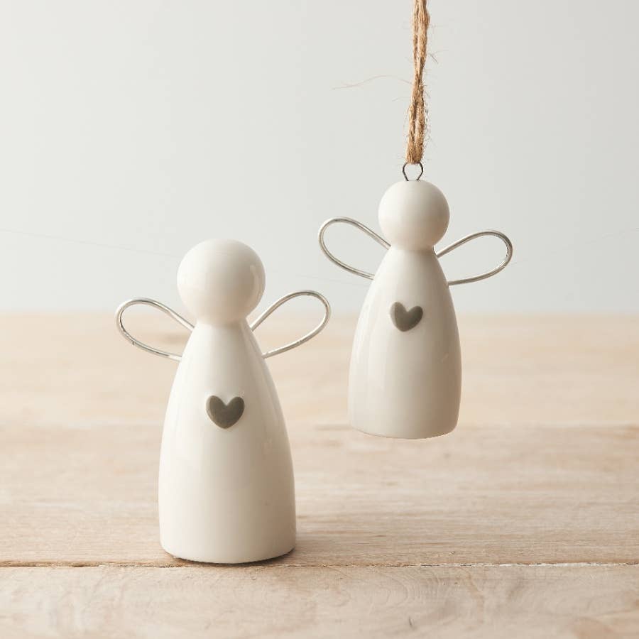 Hanging Angel Porcelain Memorial Decoration – 6cm