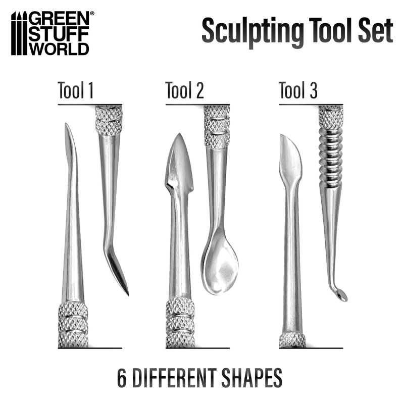 Green Stuff World: Sculpting Tools Set - 3pc | Buy Online from The Home Crafters