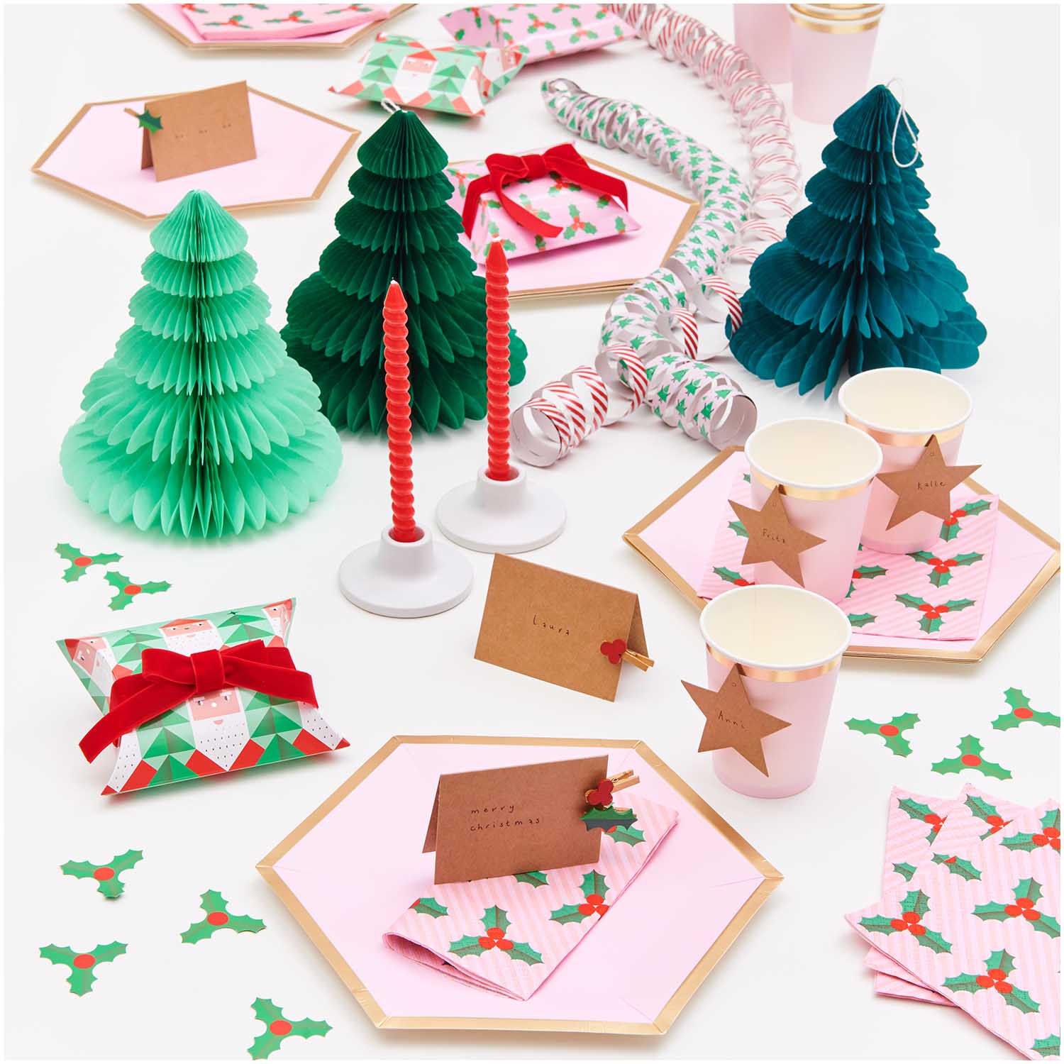 Paper Poetry Party Streamers - Merry Christmas
