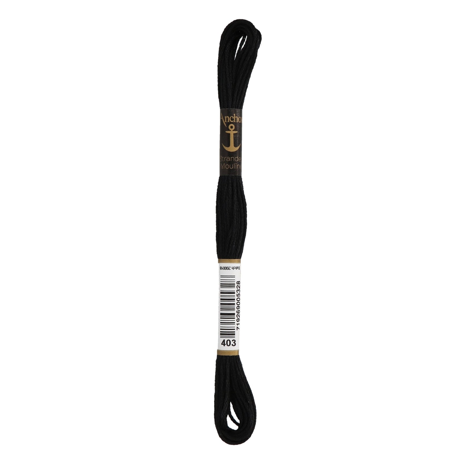 403 (BLACK): Anchor Stranded Mouline Cotton Skein - 8m | Buy Online from The Home Crafters
