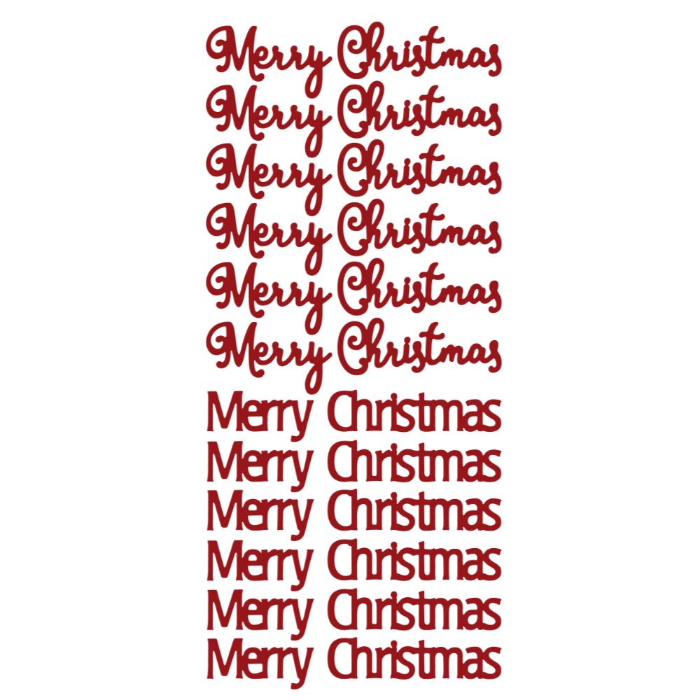 Large Merry Christmas Peeloff Stickers - (Hi Shine)