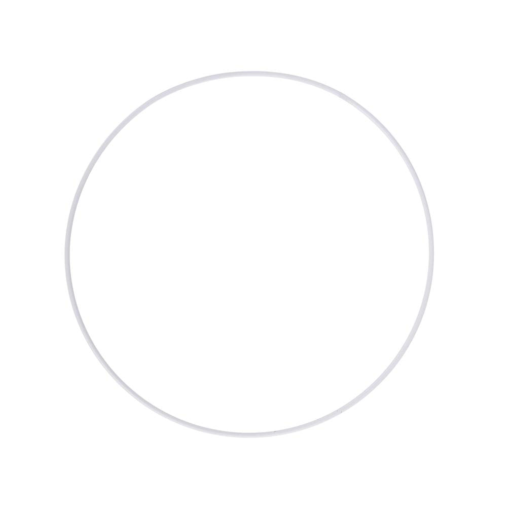Metal Macramé Ring / Flower Hoop - White