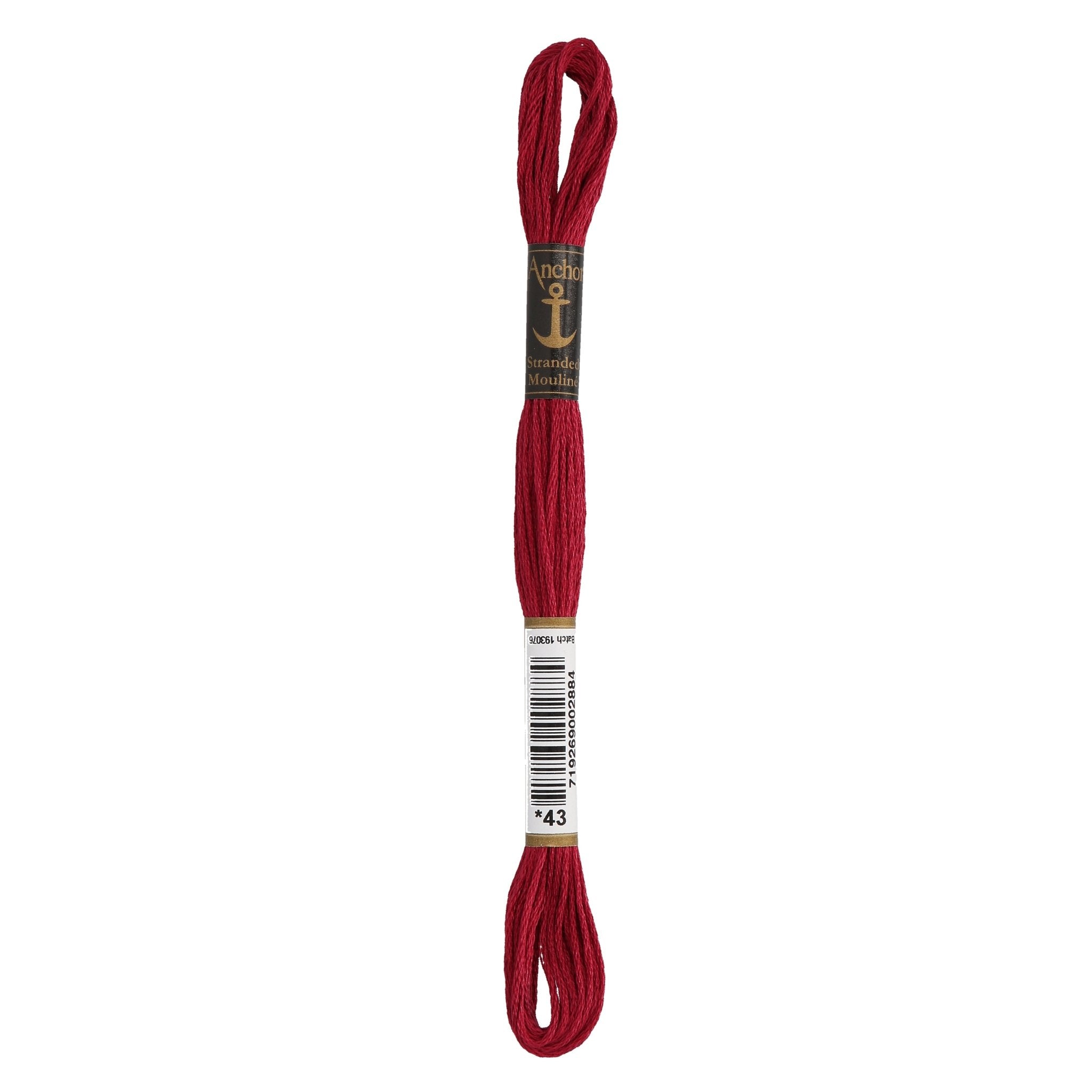 43: Anchor Stranded Mouline Cotton Skein - 8m | Buy Online from The Home Crafters