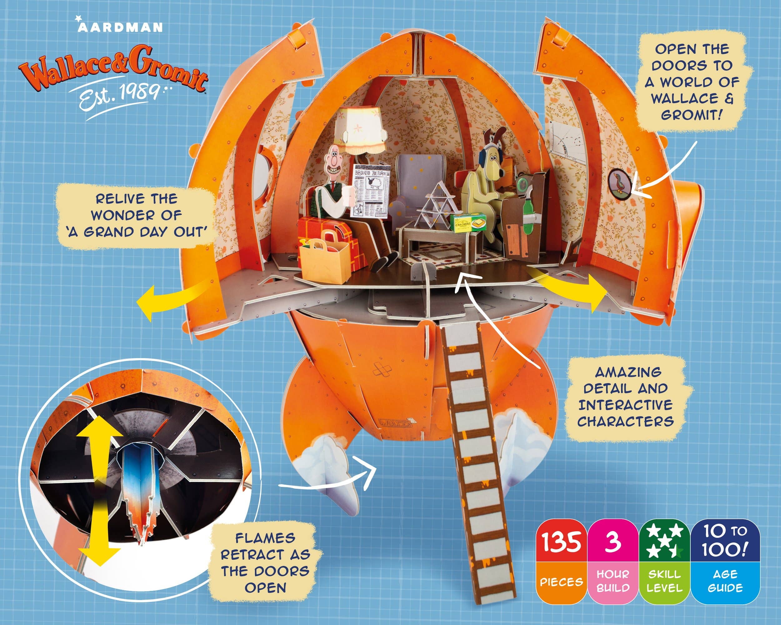 Build Your Own Wallace & Gromit Rocket - Eco - Friendly Kit | Buy Online from The Home Crafters