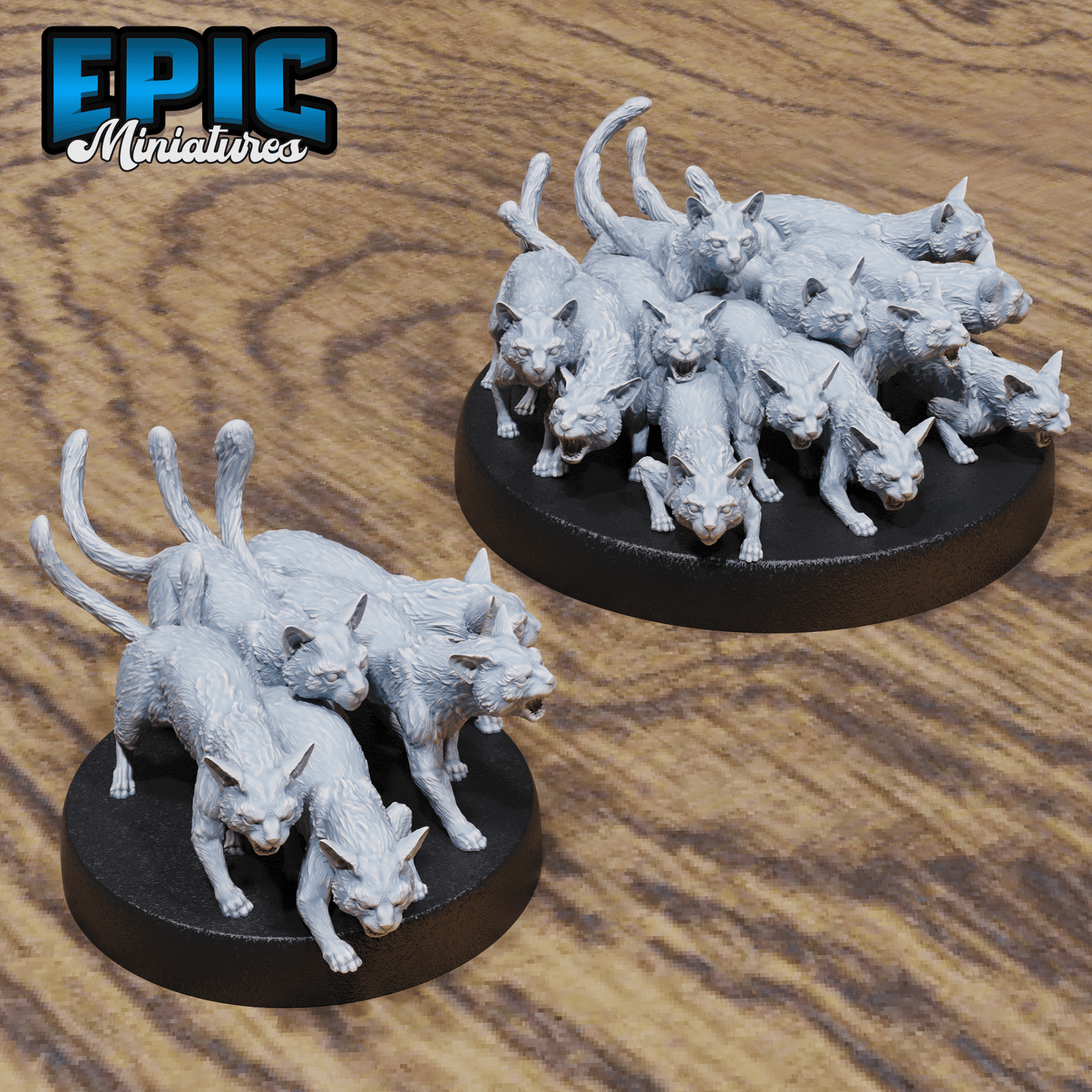 Epic Miniatures - Cat Swarm | 3D Printed D&D Tabletop Miniature | Buy Online from The Home Crafters
