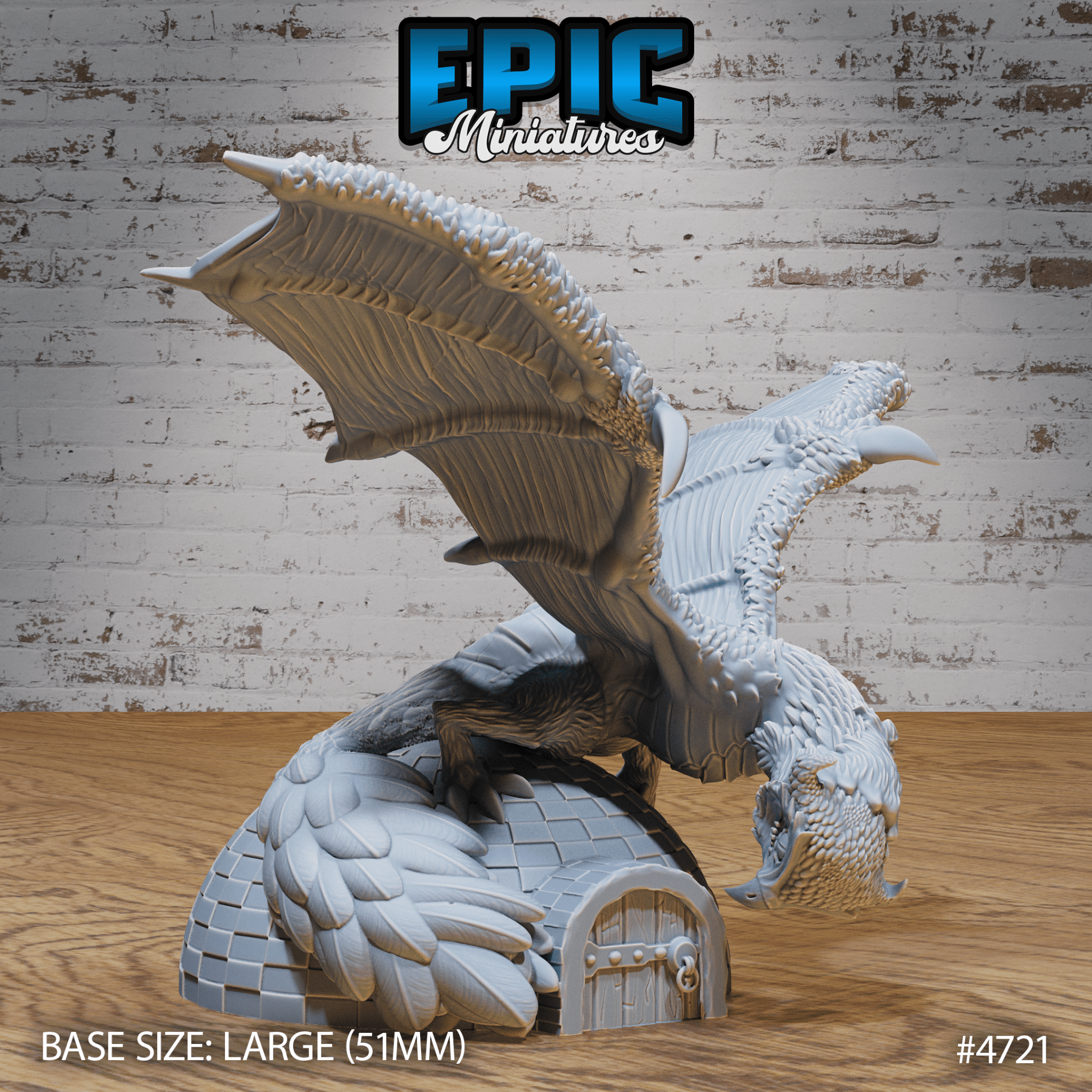 Epic Miniatures - Owl Wyvern | 3D Printed D&D Tabletop Miniature | Buy Online from The Home Crafters