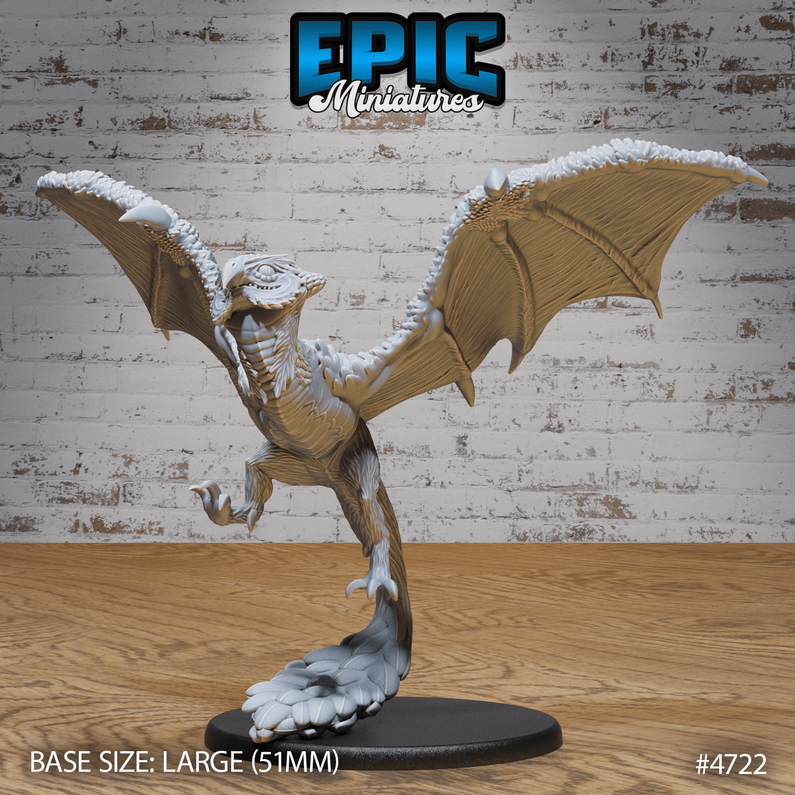 Epic Miniatures - Owl Wyvern | 3D Printed D&D Tabletop Miniature | Buy Online from The Home Crafters