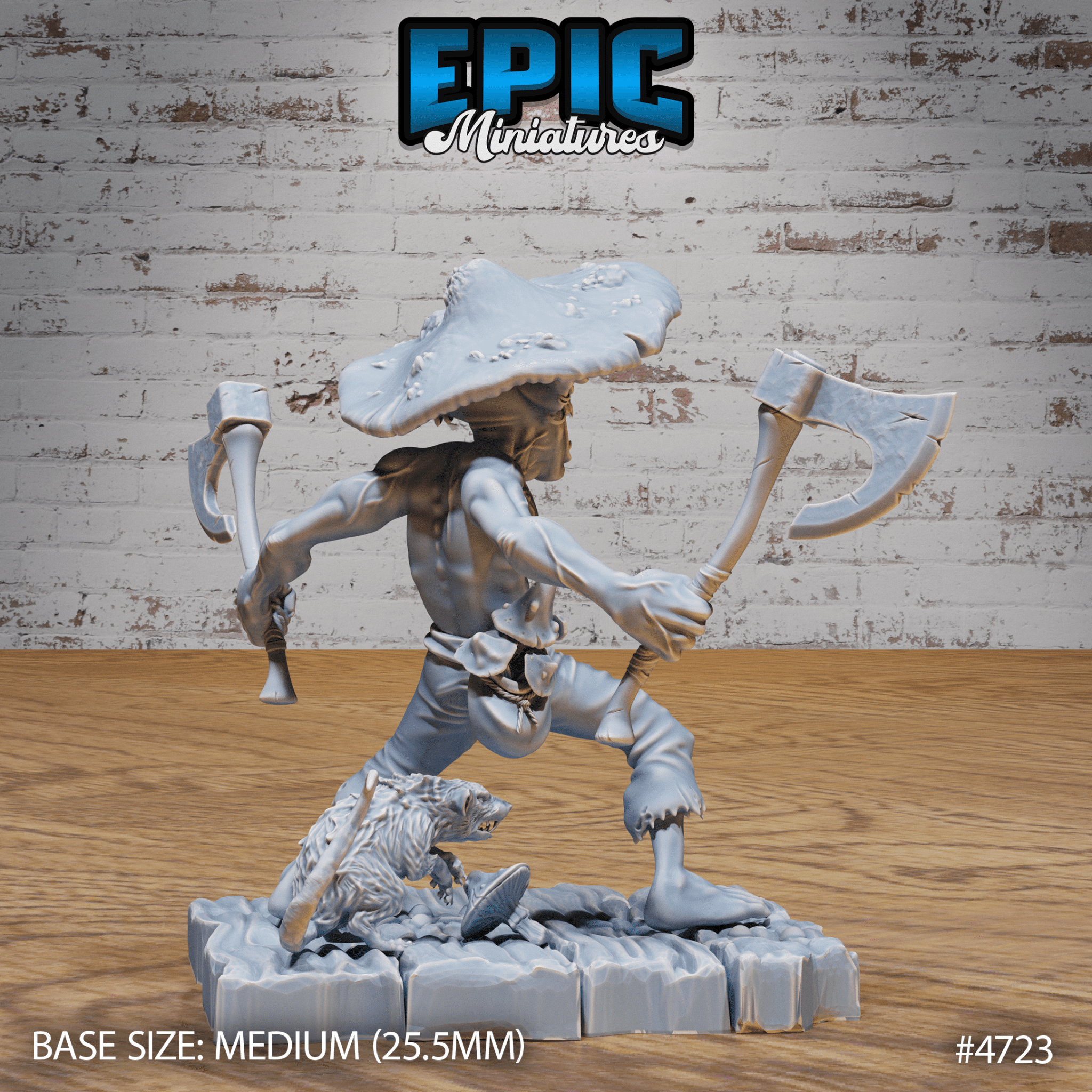 Epic Miniatures - Mushroom Goblin | 3D Printed D&D Tabletop Miniature | Buy Online from The Home Crafters