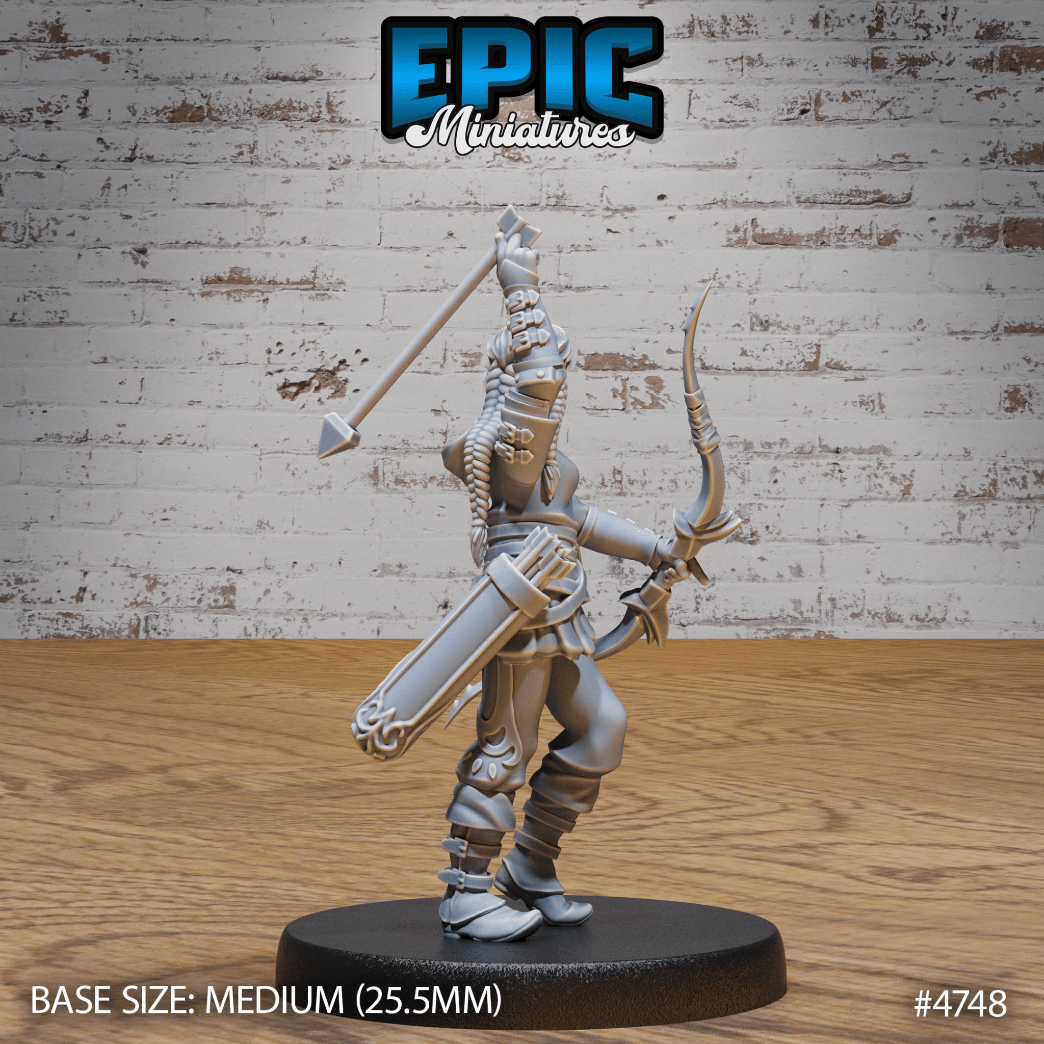 Hunter Girl 4748 - 4750 by Epic Miniatures | 3D Printable D&D Models | Buy Online from The Home Crafters