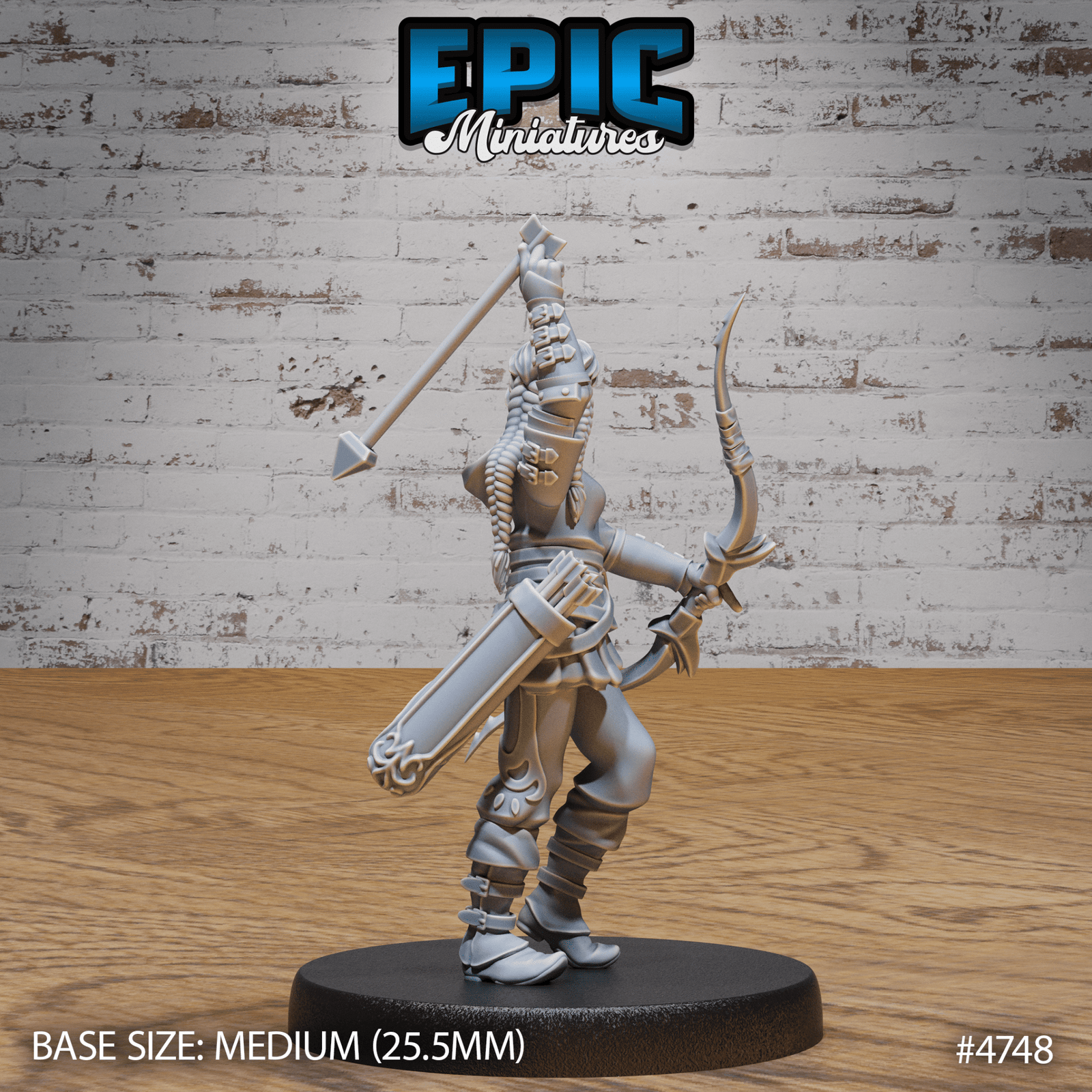 Hunter Girl 4748 - 4750 by Epic Miniatures | 3D Printable D&D Models | Buy Online from The Home Crafters