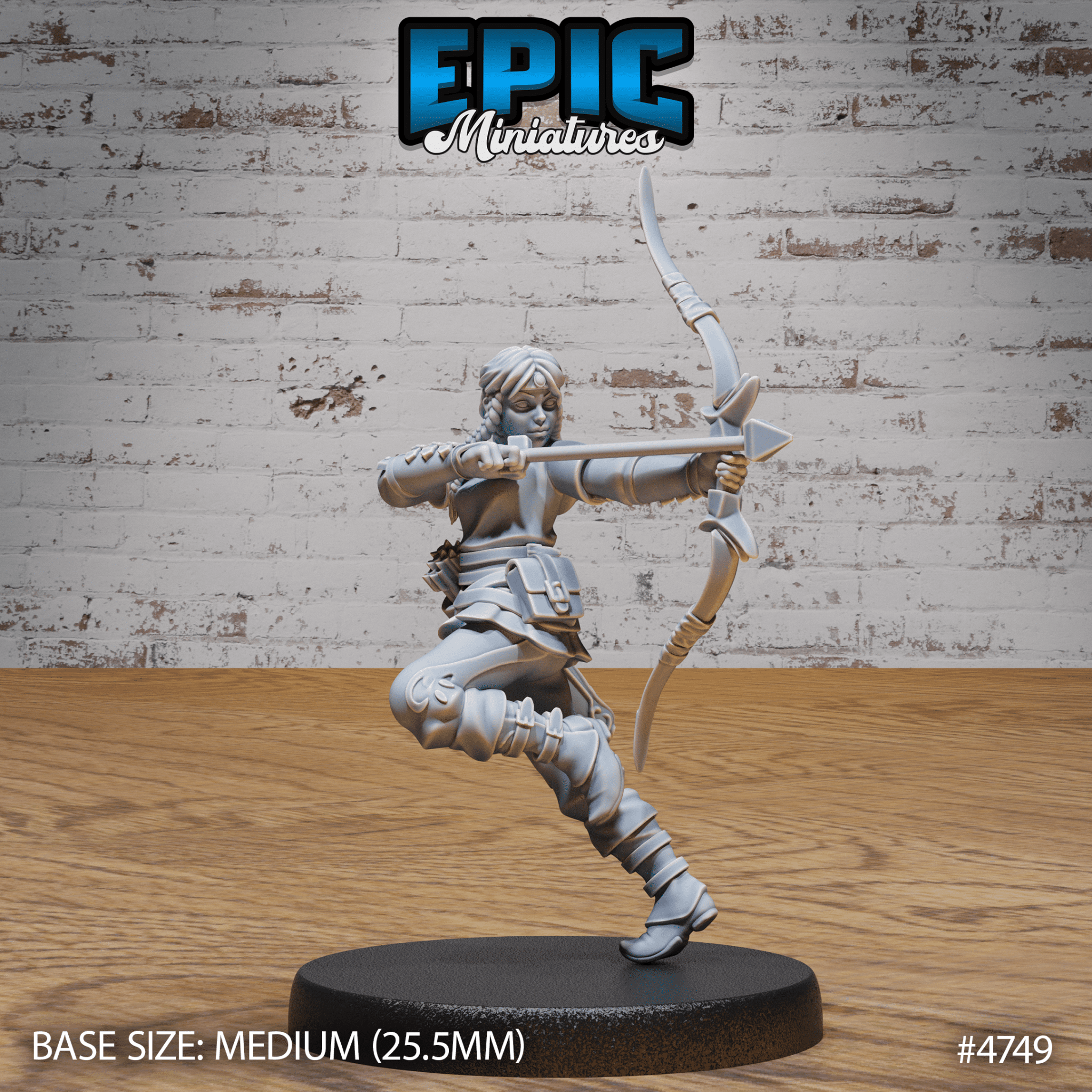 Hunter Girl 4748 - 4750 by Epic Miniatures | 3D Printable D&D Models | Buy Online from The Home Crafters