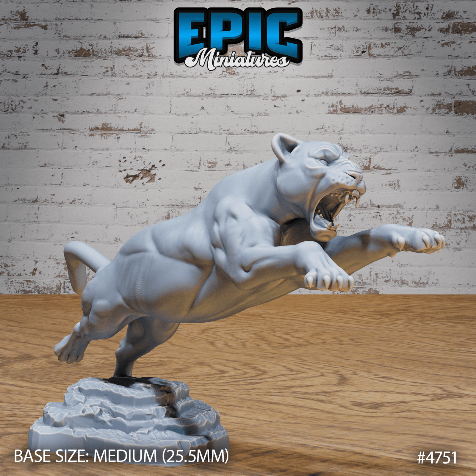 Black Panther 4750 - 4752 by Epic Miniatures | 3D Printable D&D Models | Buy Online from The Home Crafters
