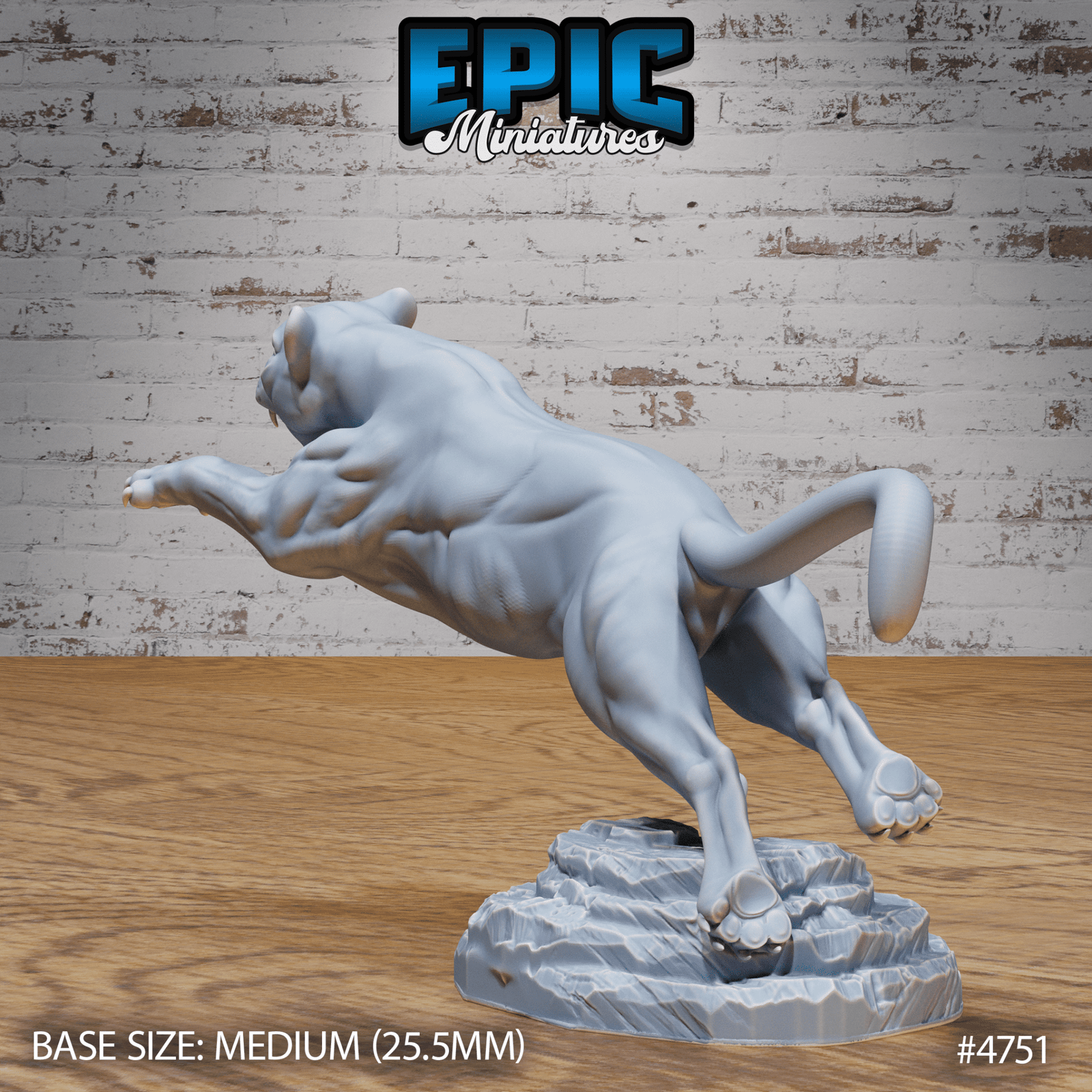 Black Panther 4750 - 4752 by Epic Miniatures | 3D Printable D&D Models | Buy Online from The Home Crafters