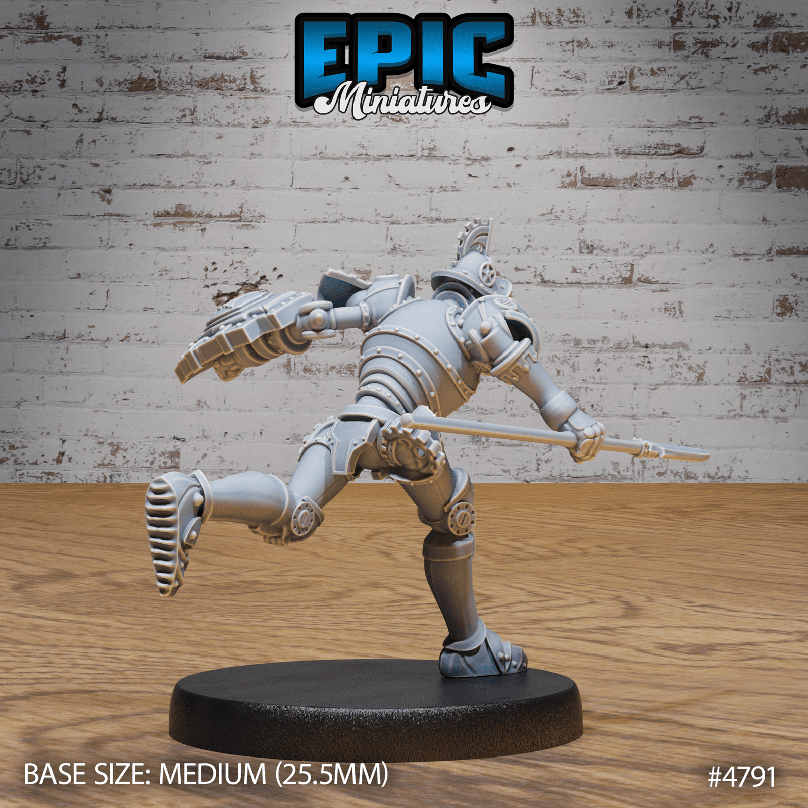 Epic Miniatures Construct Gladiator - Fantasy D&D Tabletop Miniature | Buy Online from The Home Crafters