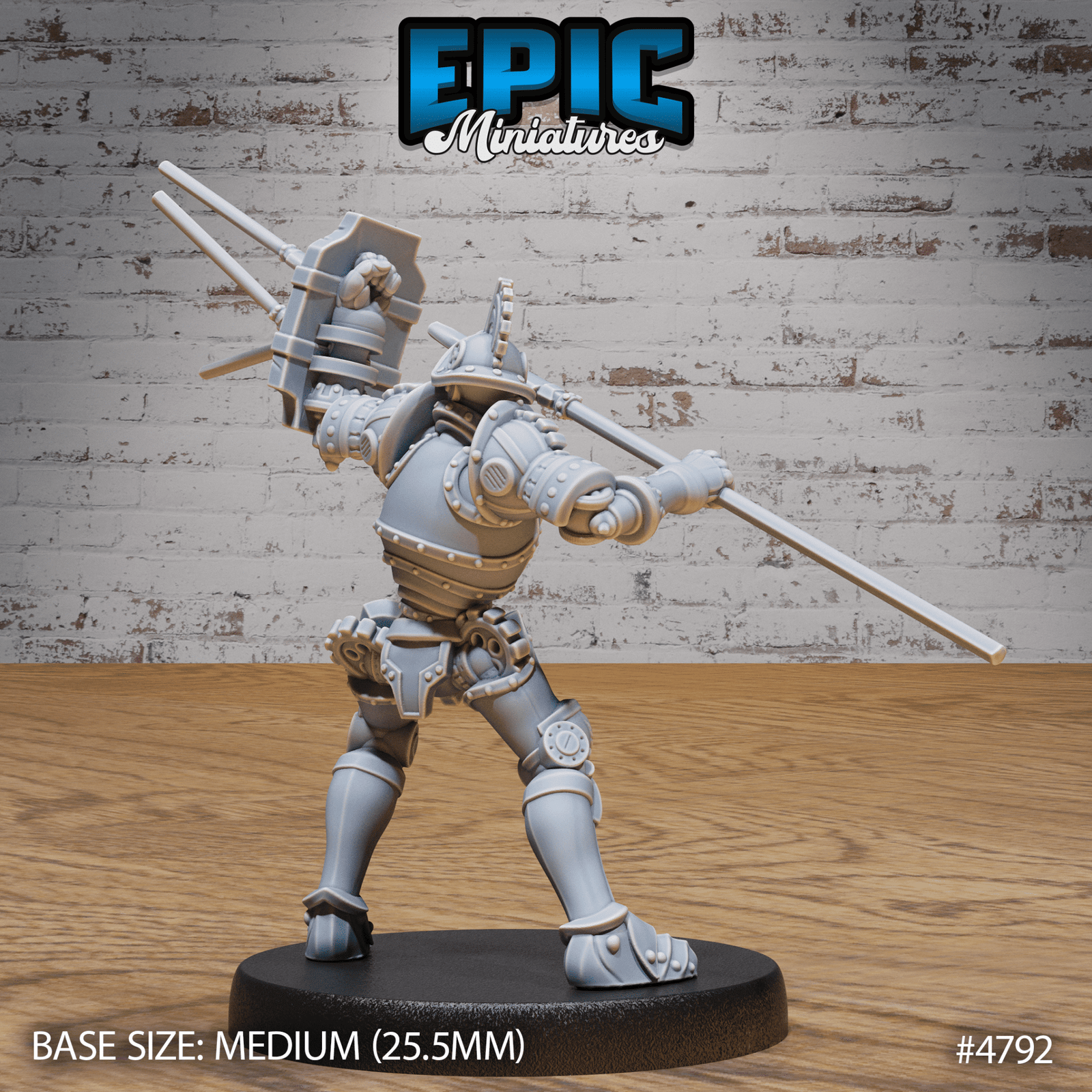 Epic Miniatures Construct Gladiator - Fantasy D&D Tabletop Miniature | Buy Online from The Home Crafters