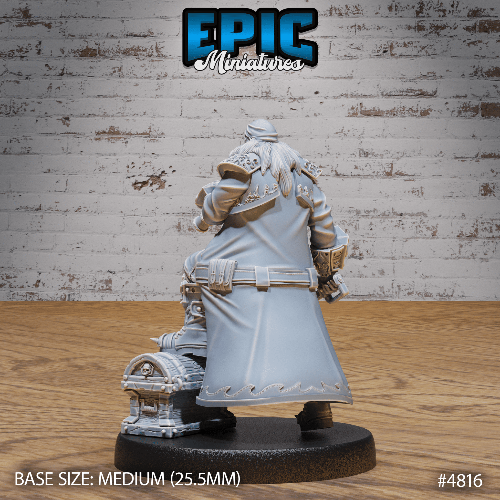 Pirate Captain Barbarossa 4814 - 4816 by Epic Miniatures - Mysterious Ocean | DnD Tabletop Miniatures (28mm Scale) | Buy Online from The Home Crafters