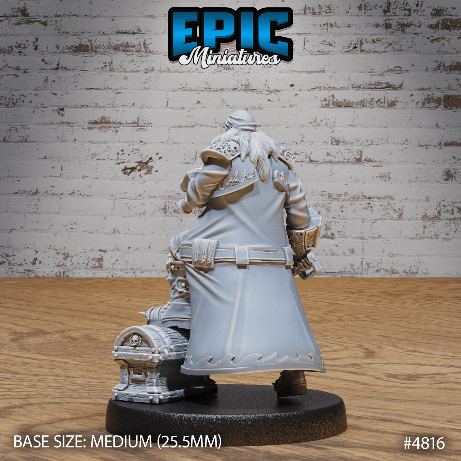 Pirate Captain Barbarossa 4814 - 4816 by Epic Miniatures - Mysterious Ocean | DnD Tabletop Miniatures (28mm Scale) | Buy Online from The Home Crafters