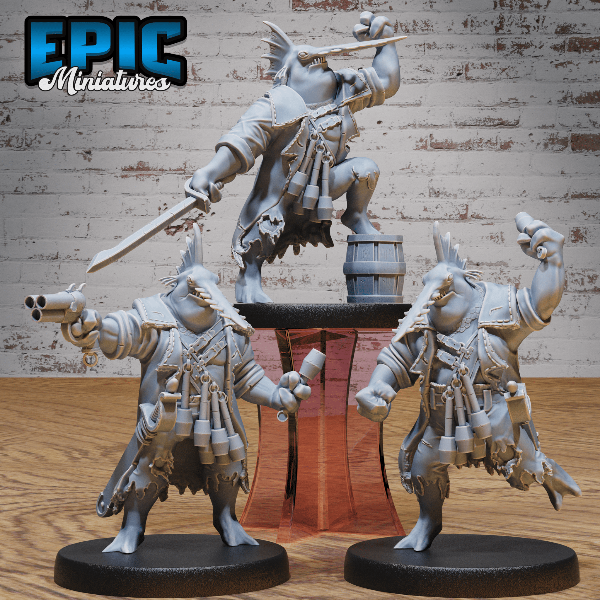 Sawhead Pirate 4817 - 4819 by Epic Miniatures - Mysterious Ocean | DnD Tabletop Miniatures (28mm Scale) | Buy Online from The Home Crafters