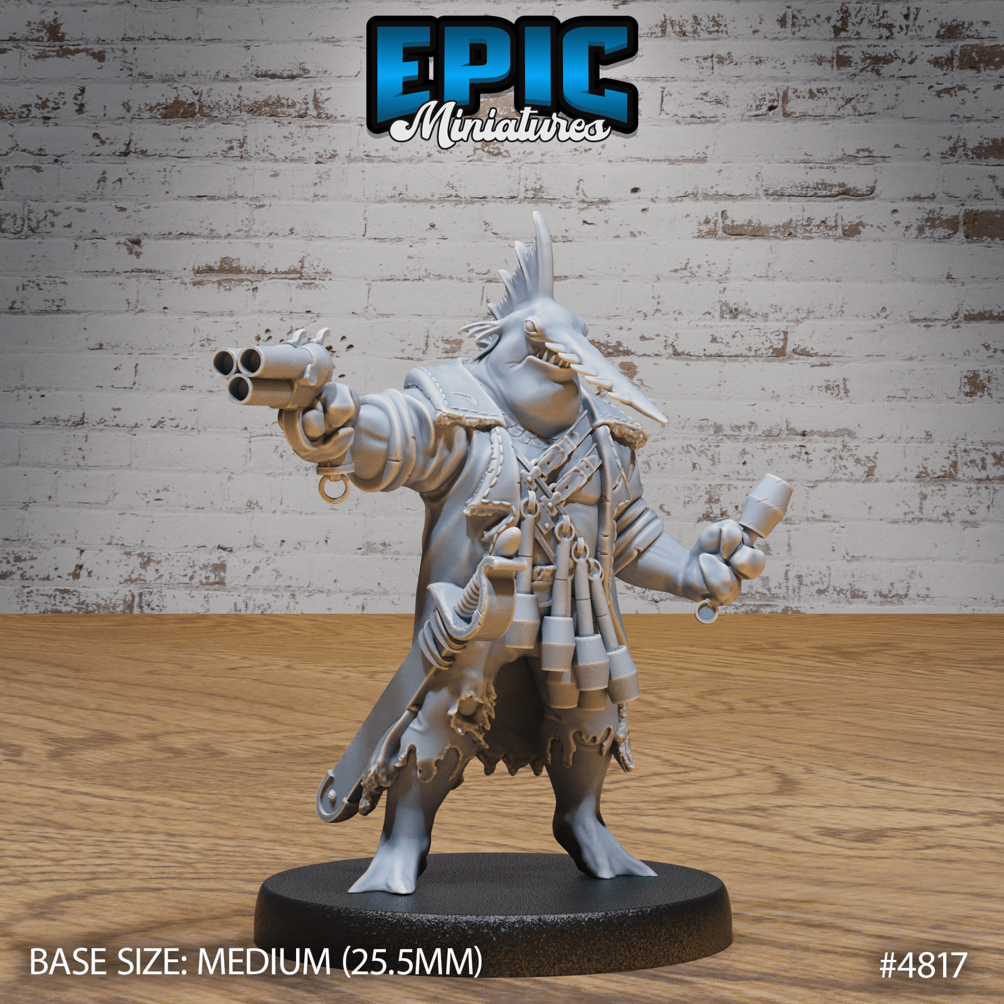 Sawhead Pirate 4817 - 4819 by Epic Miniatures - Mysterious Ocean | DnD Tabletop Miniatures (28mm Scale) | Buy Online from The Home Crafters