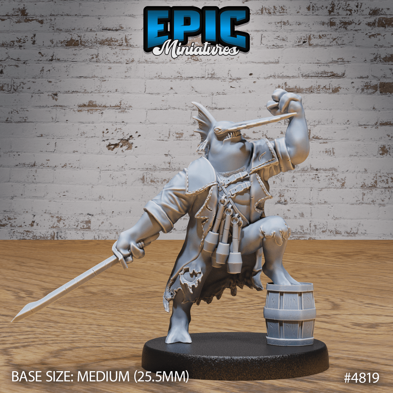 Sawhead Pirate 4817 - 4819 by Epic Miniatures - Mysterious Ocean | DnD Tabletop Miniatures (28mm Scale) | Buy Online from The Home Crafters