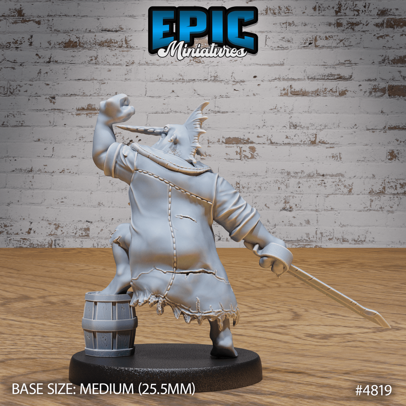 Sawhead Pirate 4817 - 4819 by Epic Miniatures - Mysterious Ocean | DnD Tabletop Miniatures (28mm Scale) | Buy Online from The Home Crafters