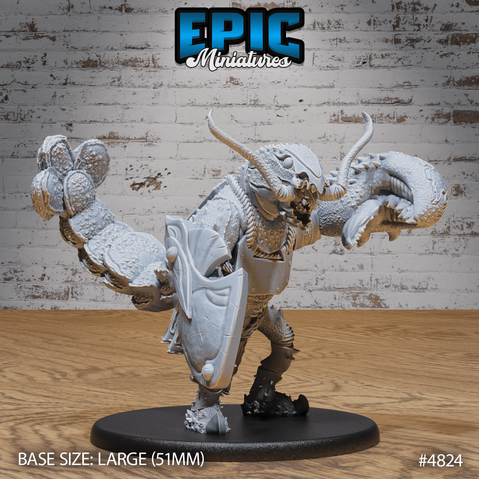 Lobster Folk Warrior 4823 - 4825 by Epic Miniatures - Mysterious Ocean | DnD Tabletop Miniatures (28mm Scale) | Buy Online from The Home Crafters
