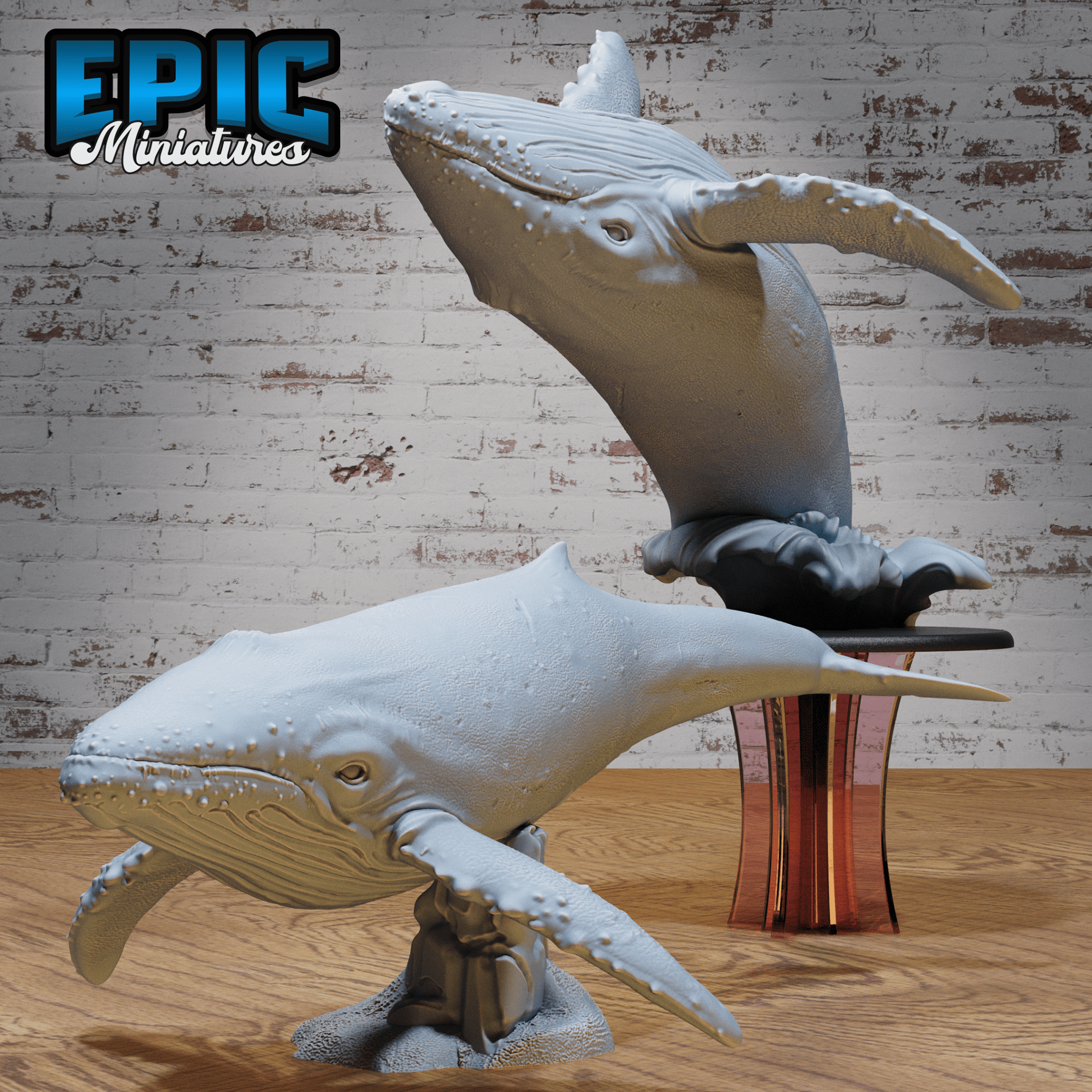 Humpback Whale 4826 - 4827 by Epic Miniatures - Mysterious Ocean | DnD Tabletop Miniatures (28mm Scale) | Buy Online from The Home Crafters