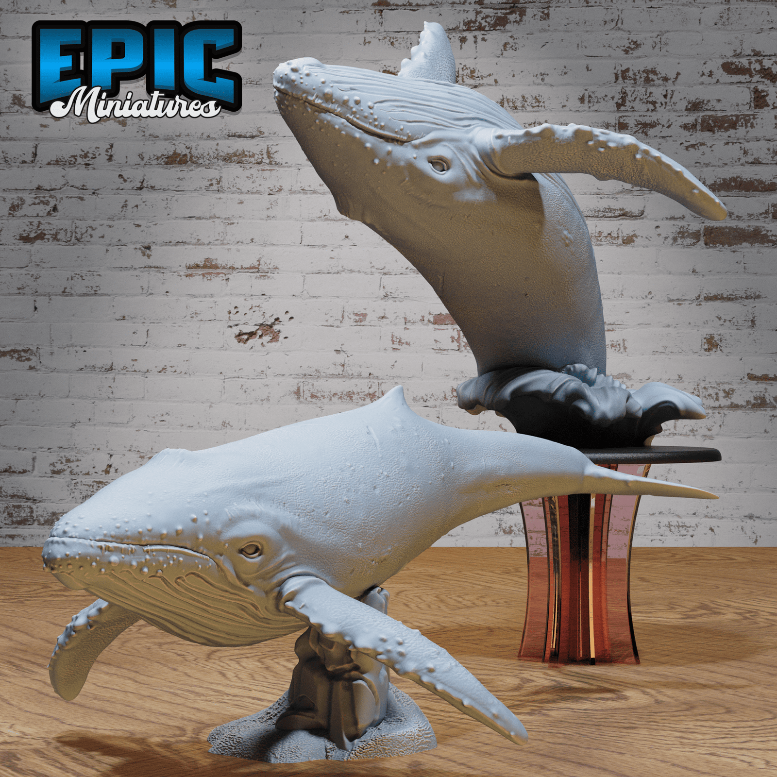 Humpback Whale 4826 - 4827 by Epic Miniatures - Mysterious Ocean | DnD Tabletop Miniatures (28mm Scale) | Buy Online from The Home Crafters