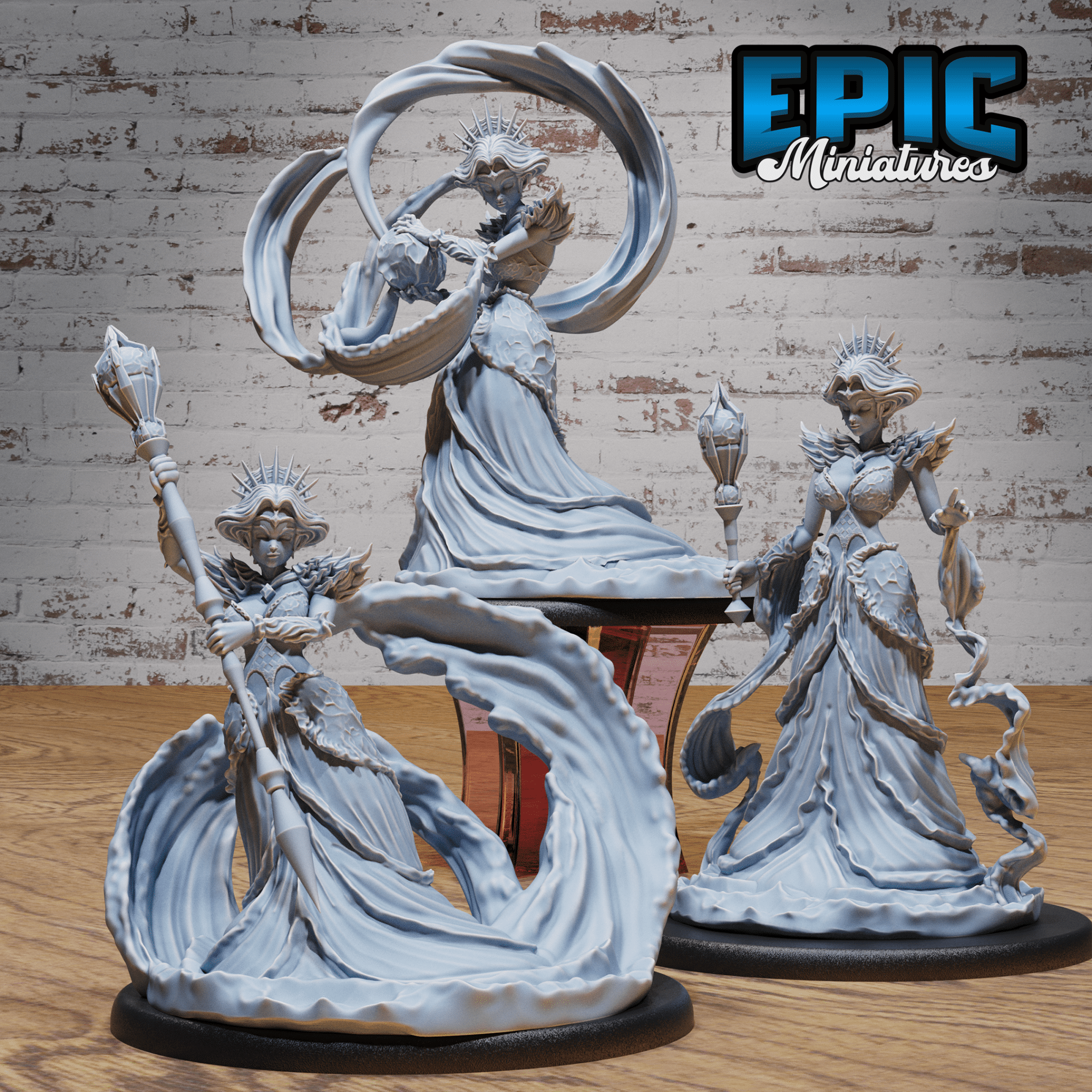 Undine Princess 4836 - 4838 by Epic Miniatures | 28mm Scale D&D Tabletop Miniature | Buy Online from The Home Crafters
