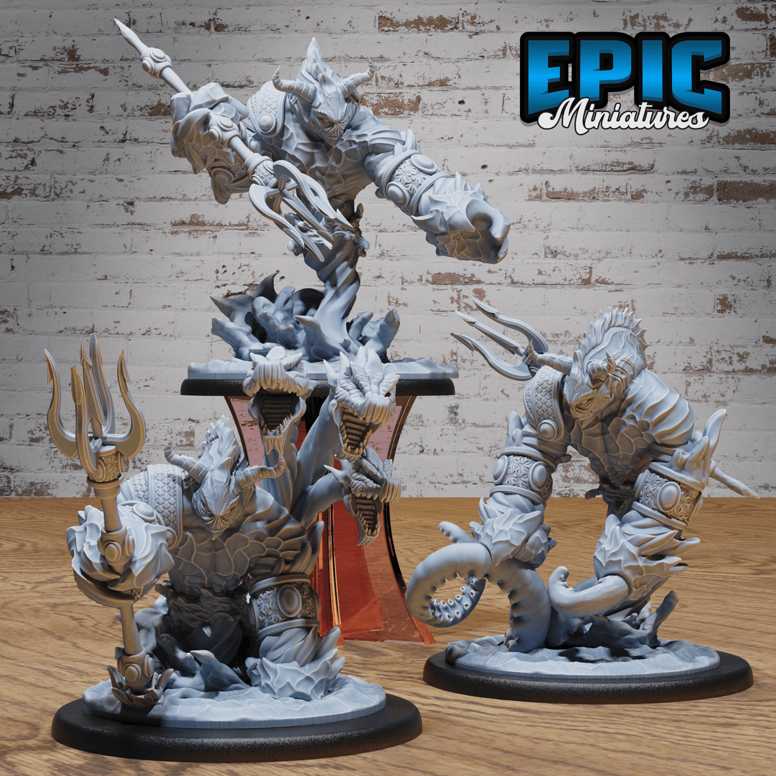 Water Elemental Guard 4839 - 4841 by Epic Miniatures | 28mm Scale D&D Tabletop Miniature | Buy Online from The Home Crafters