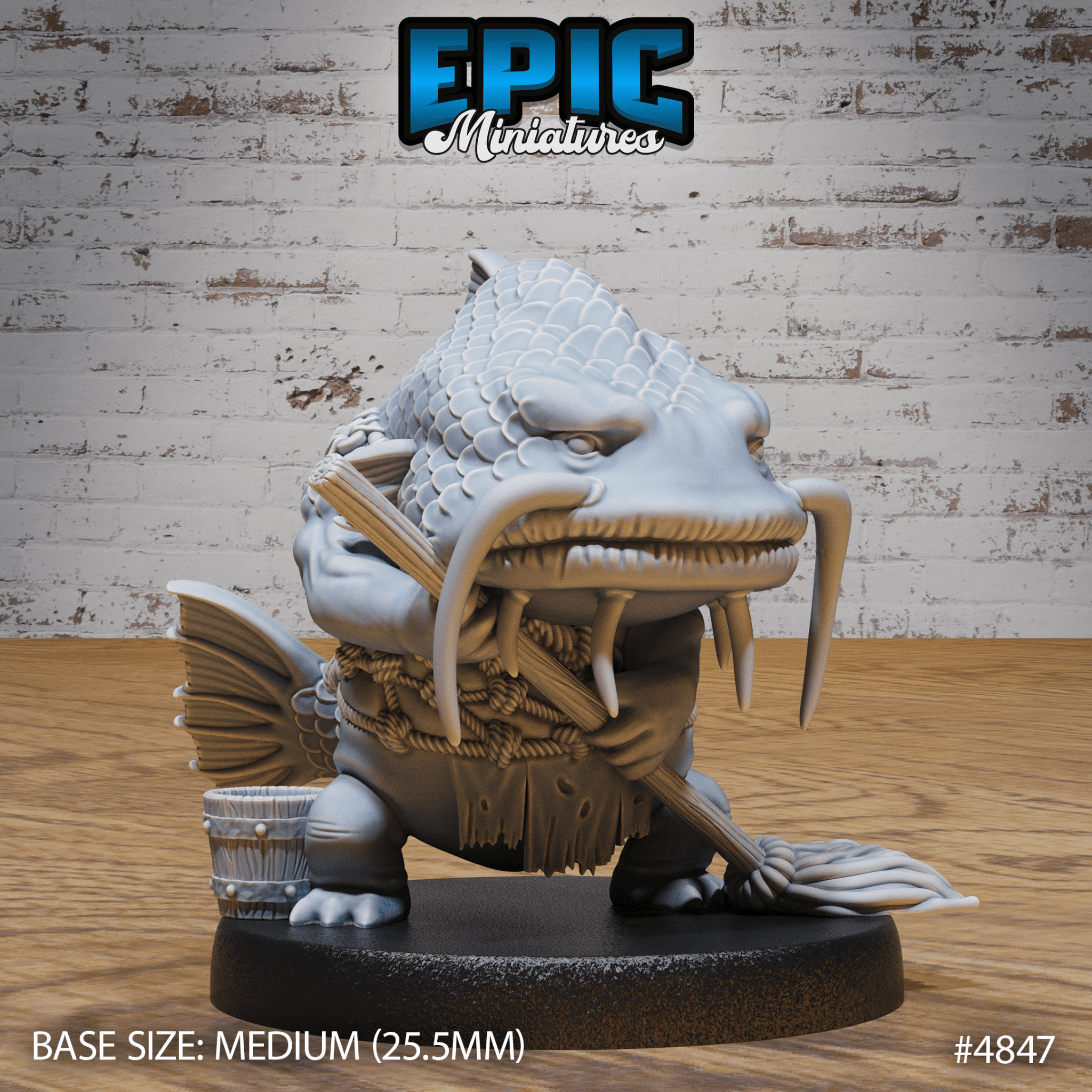 Catfish Folk 4846 - 4848 by Epic Miniatures | 28mm Scale D&D Tabletop Miniature | Buy Online from The Home Crafters