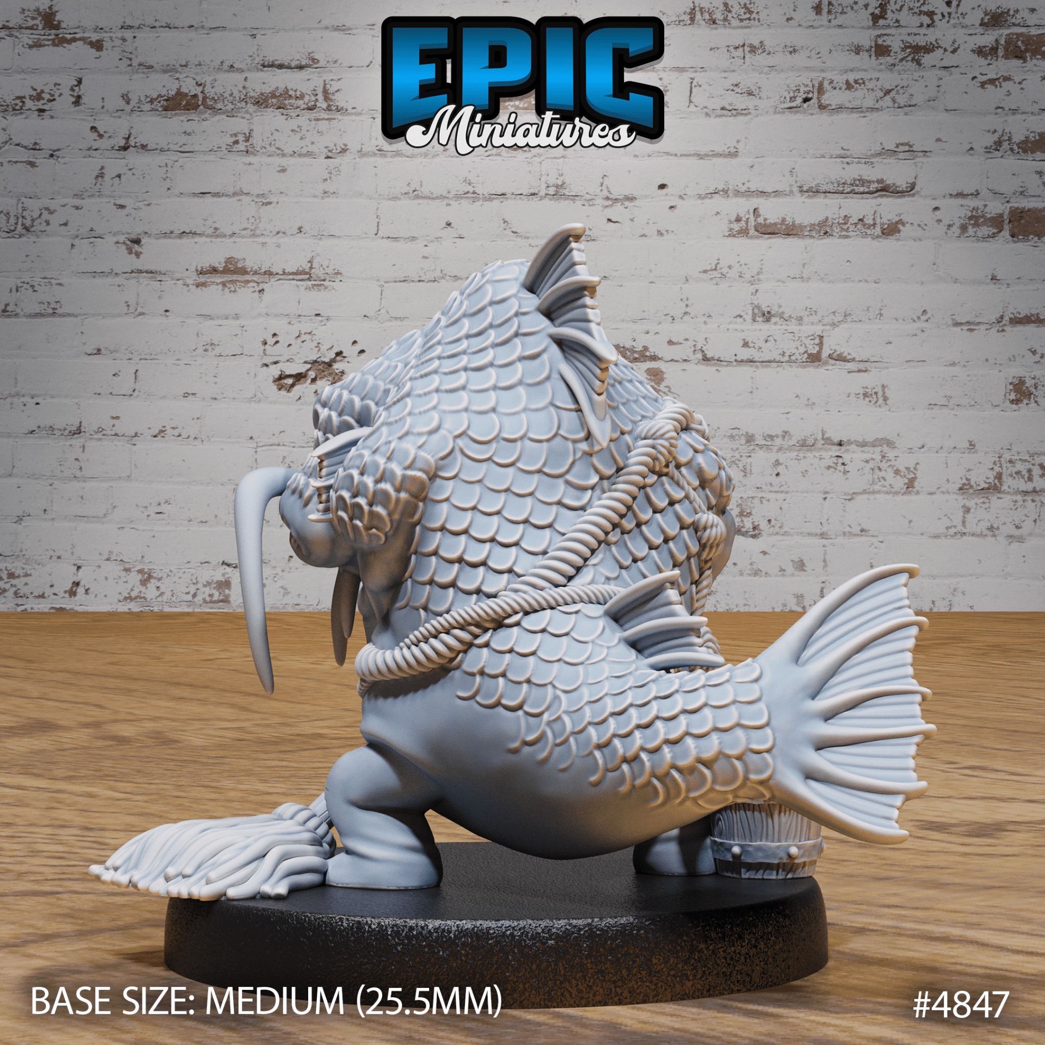 Catfish Folk 4846 - 4848 by Epic Miniatures | 28mm Scale D&D Tabletop Miniature | Buy Online from The Home Crafters