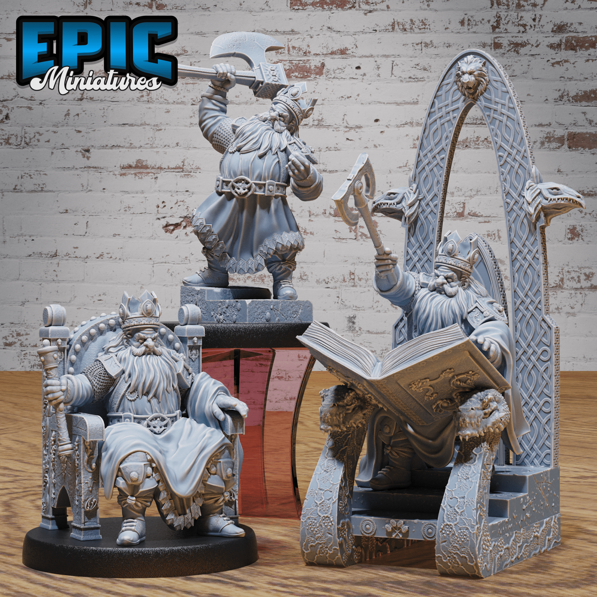 Dwarf King Set (4866 - 4868) by Epic Miniatures | D&D Tabletop Miniatures | Buy Online from The Home Crafters