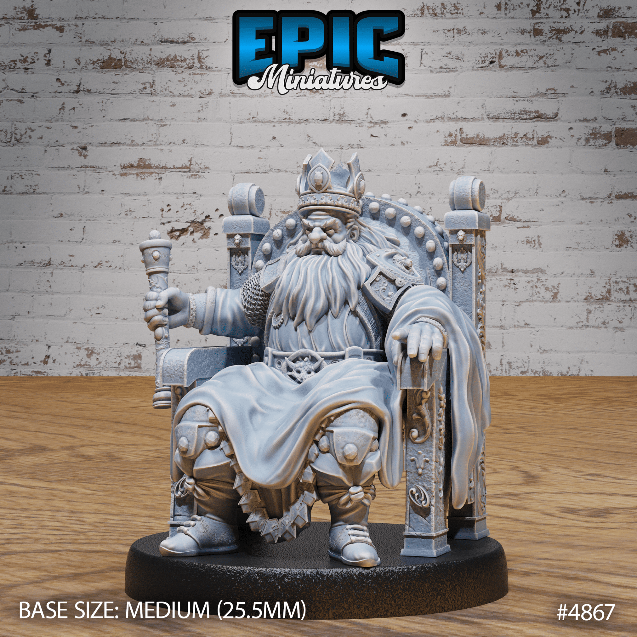Dwarf King Set (4866 - 4868) by Epic Miniatures | D&D Tabletop Miniatures | Buy Online from The Home Crafters
