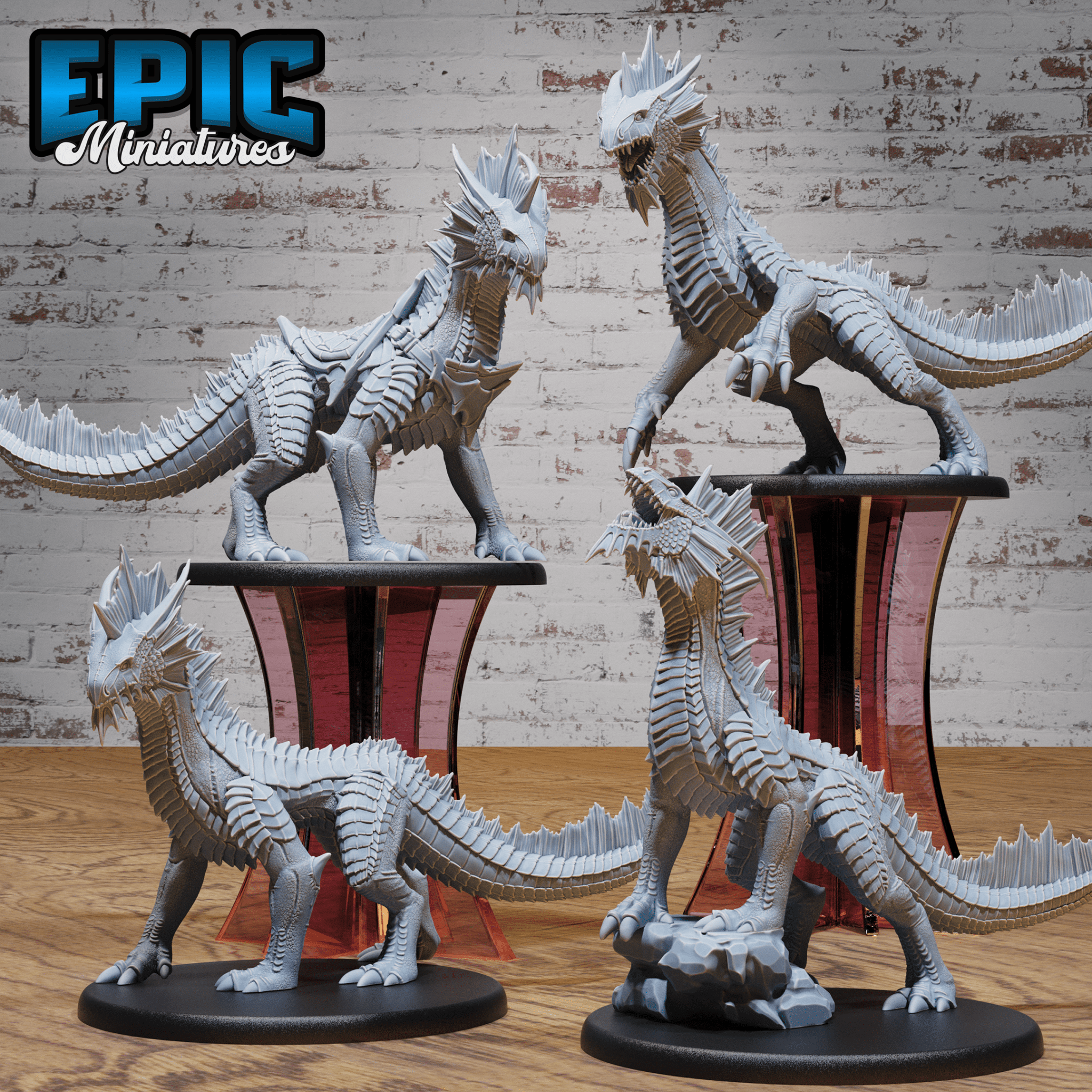 Guard Drake Silver Miniature 4869 - 4871 | Epic Miniatures | D&D Tabletop RPG | Buy Online from The Home Crafters
