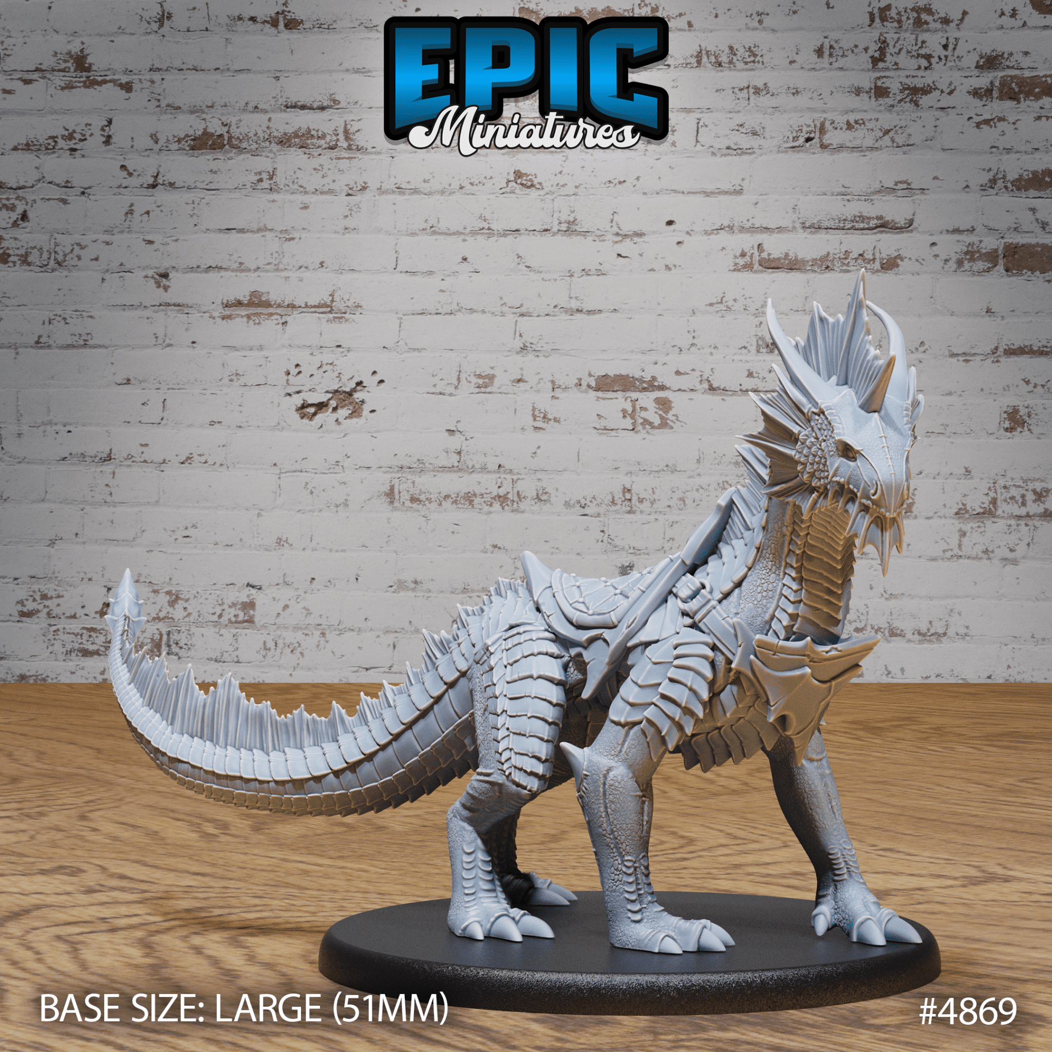 Guard Drake Silver Miniature 4869 - 4871 | Epic Miniatures | D&D Tabletop RPG | Buy Online from The Home Crafters