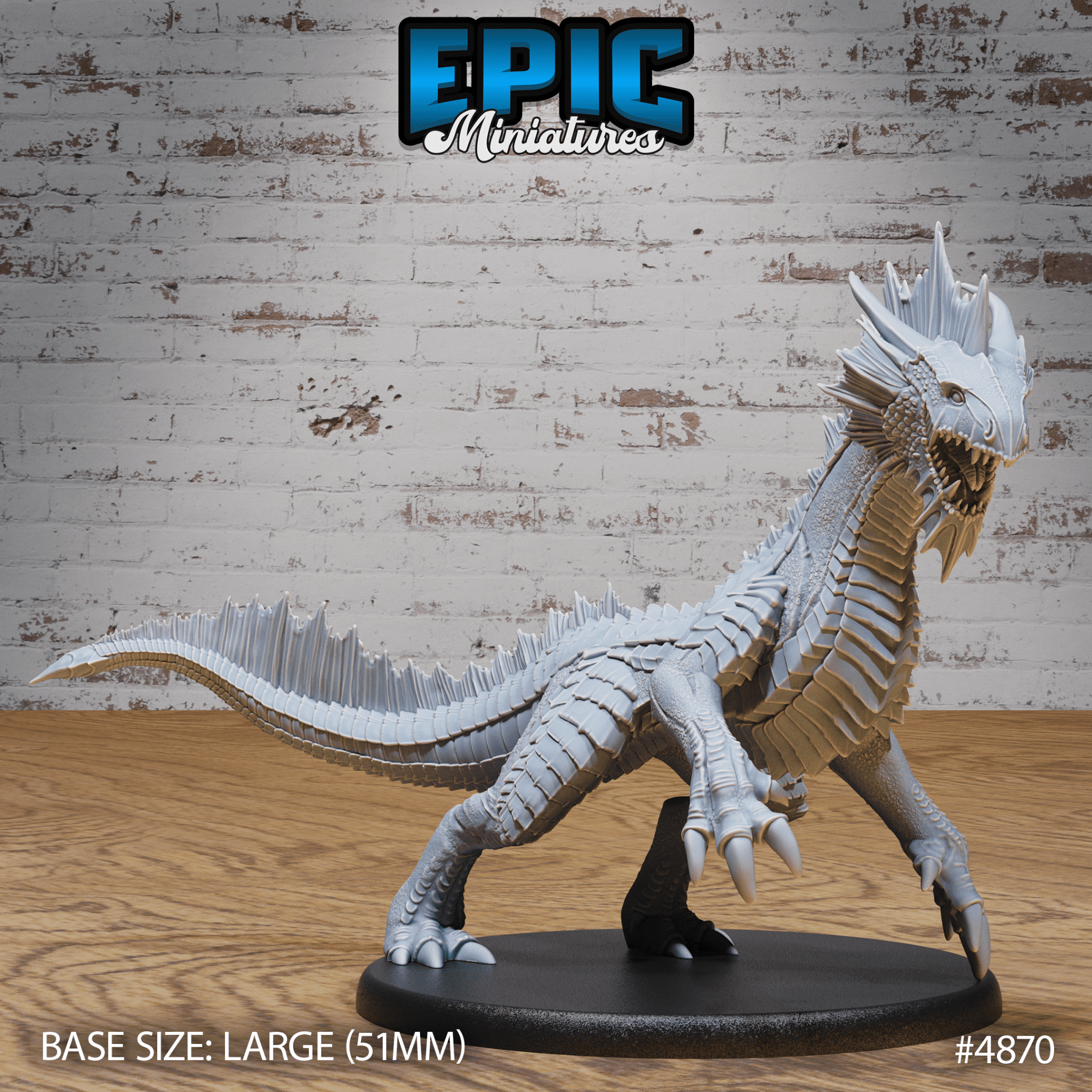 Guard Drake Silver Miniature 4869 - 4871 | Epic Miniatures | D&D Tabletop RPG | Buy Online from The Home Crafters