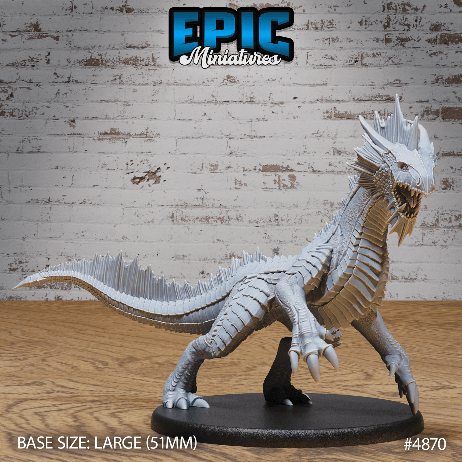 Guard Drake Silver Miniature 4869 - 4871 | Epic Miniatures | D&D Tabletop RPG | Buy Online from The Home Crafters