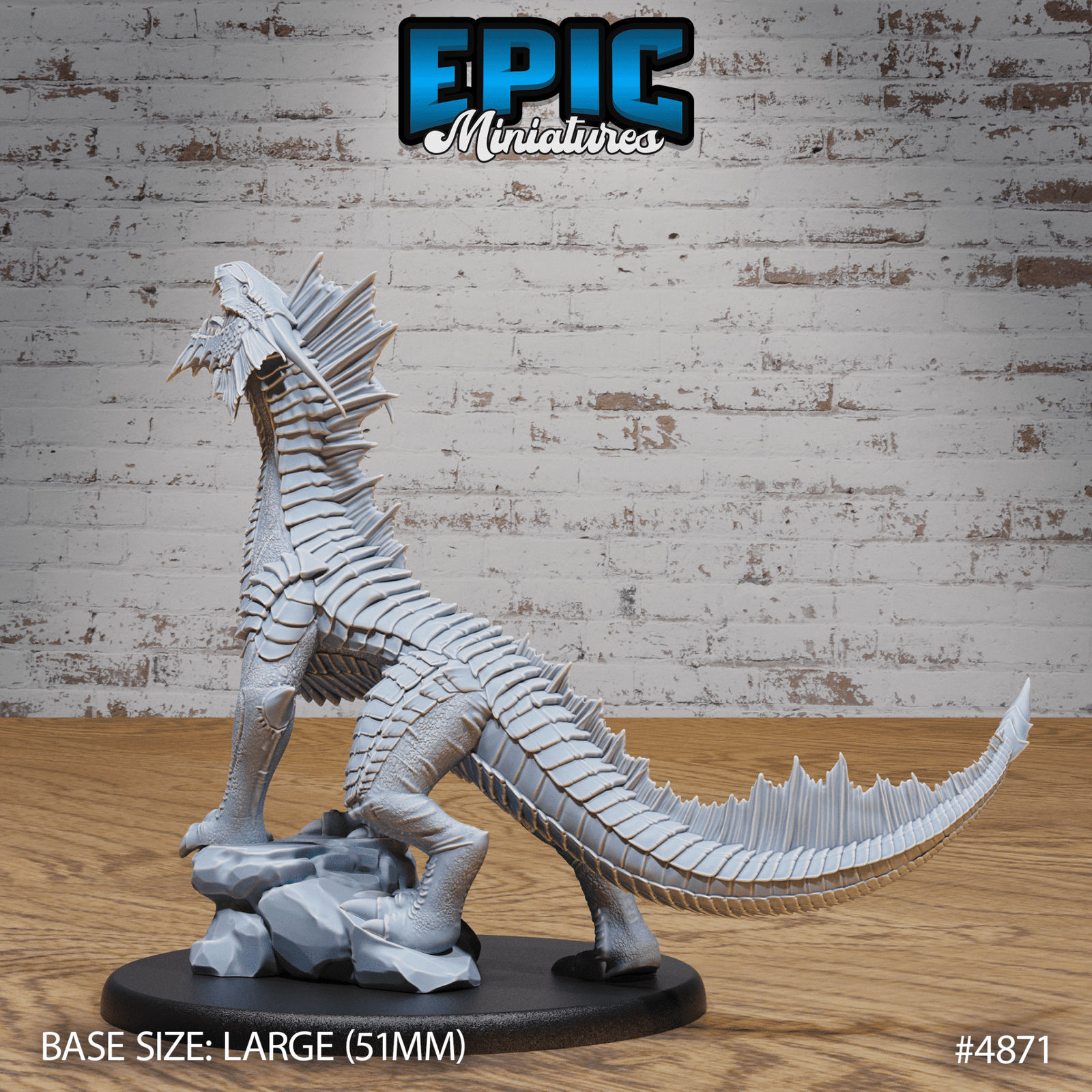 Guard Drake Silver Miniature 4869 - 4871 | Epic Miniatures | D&D Tabletop RPG | Buy Online from The Home Crafters