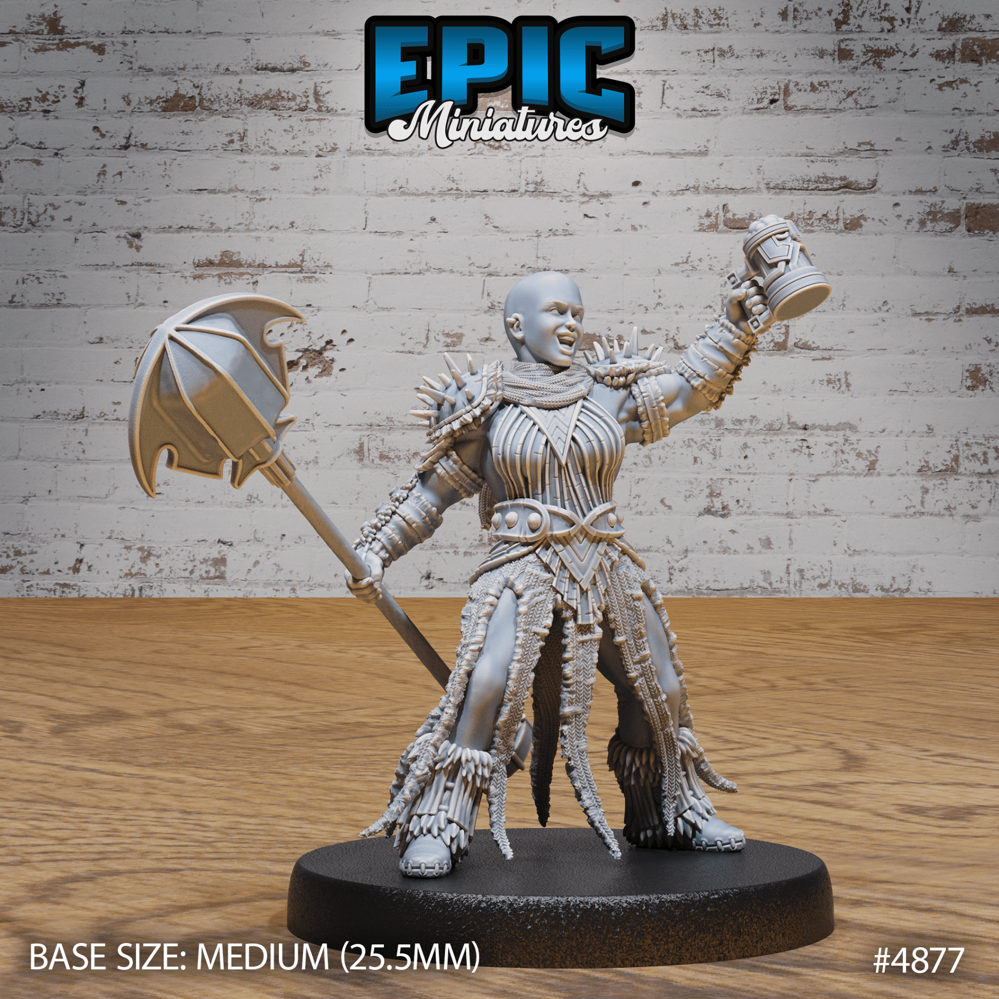 Bald Dwarf 4875 - 4877 by Epic Miniatures | D&D Tabletop Miniatures | Buy Online from The Home Crafters