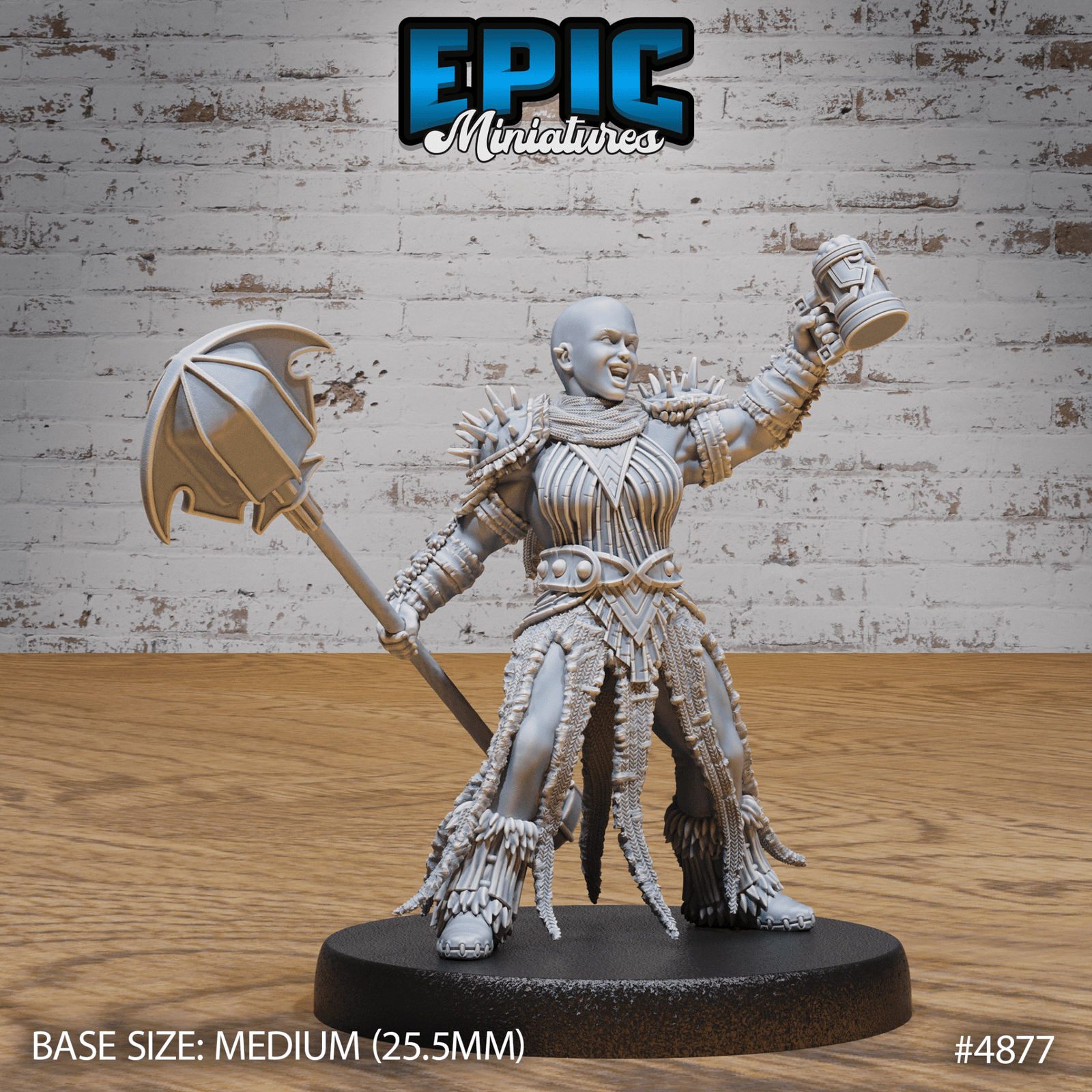 Bald Dwarf 4875 - 4877 by Epic Miniatures | D&D Tabletop Miniatures | Buy Online from The Home Crafters