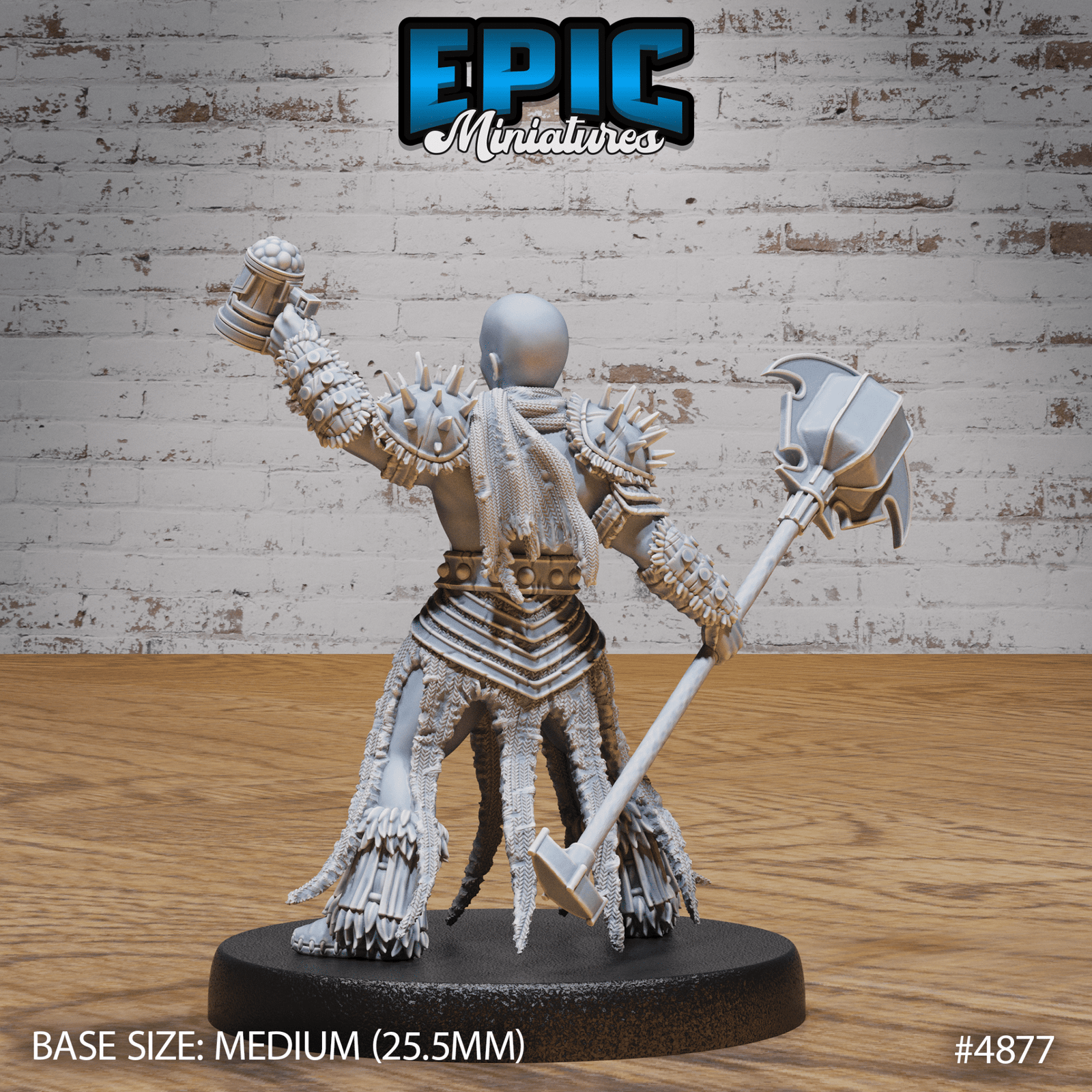 Bald Dwarf 4875 - 4877 by Epic Miniatures | D&D Tabletop Miniatures | Buy Online from The Home Crafters