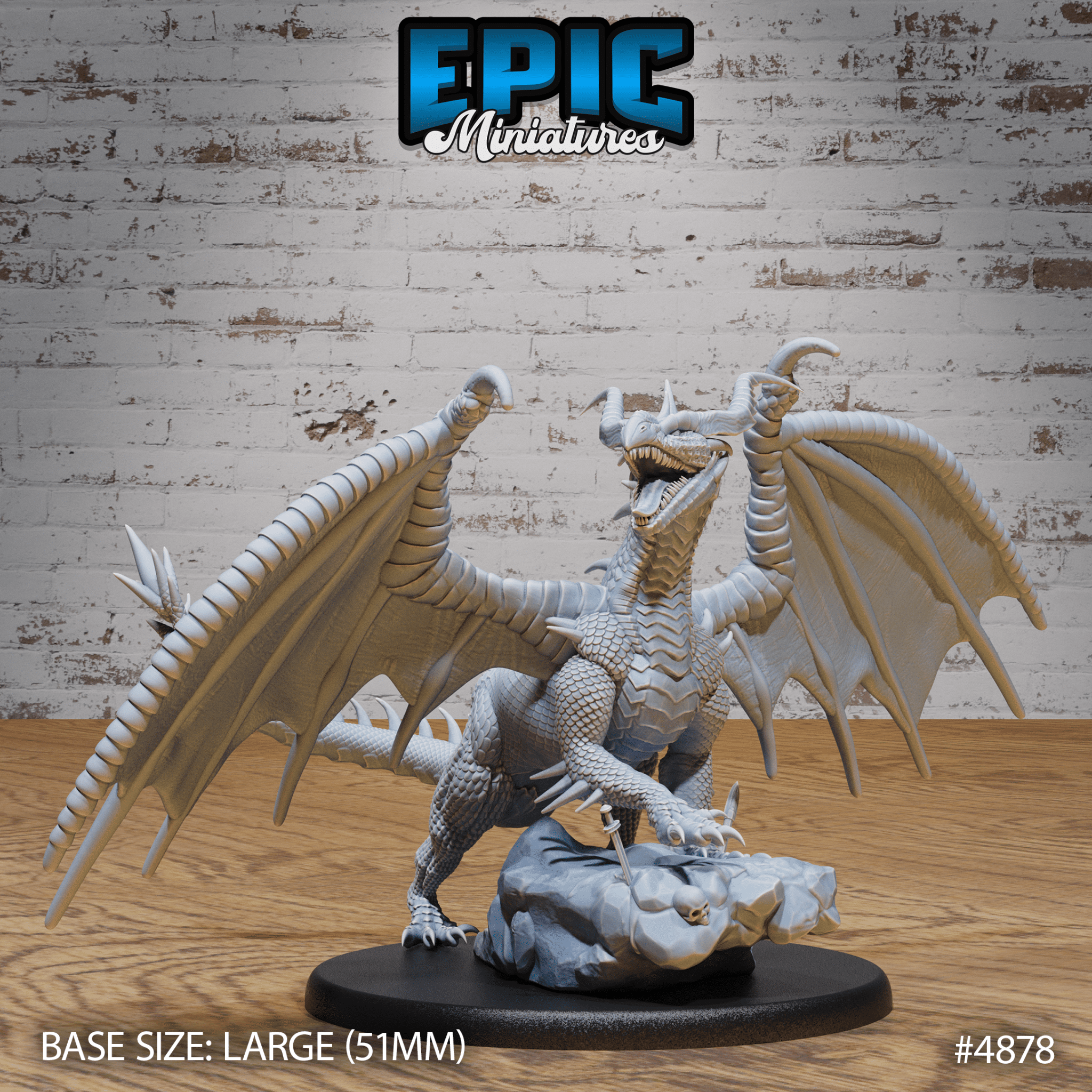 Classic Dragon 4878 - 4880 by Epic Miniatures| D&D Tabletop Miniatures | Buy Online from The Home Crafters