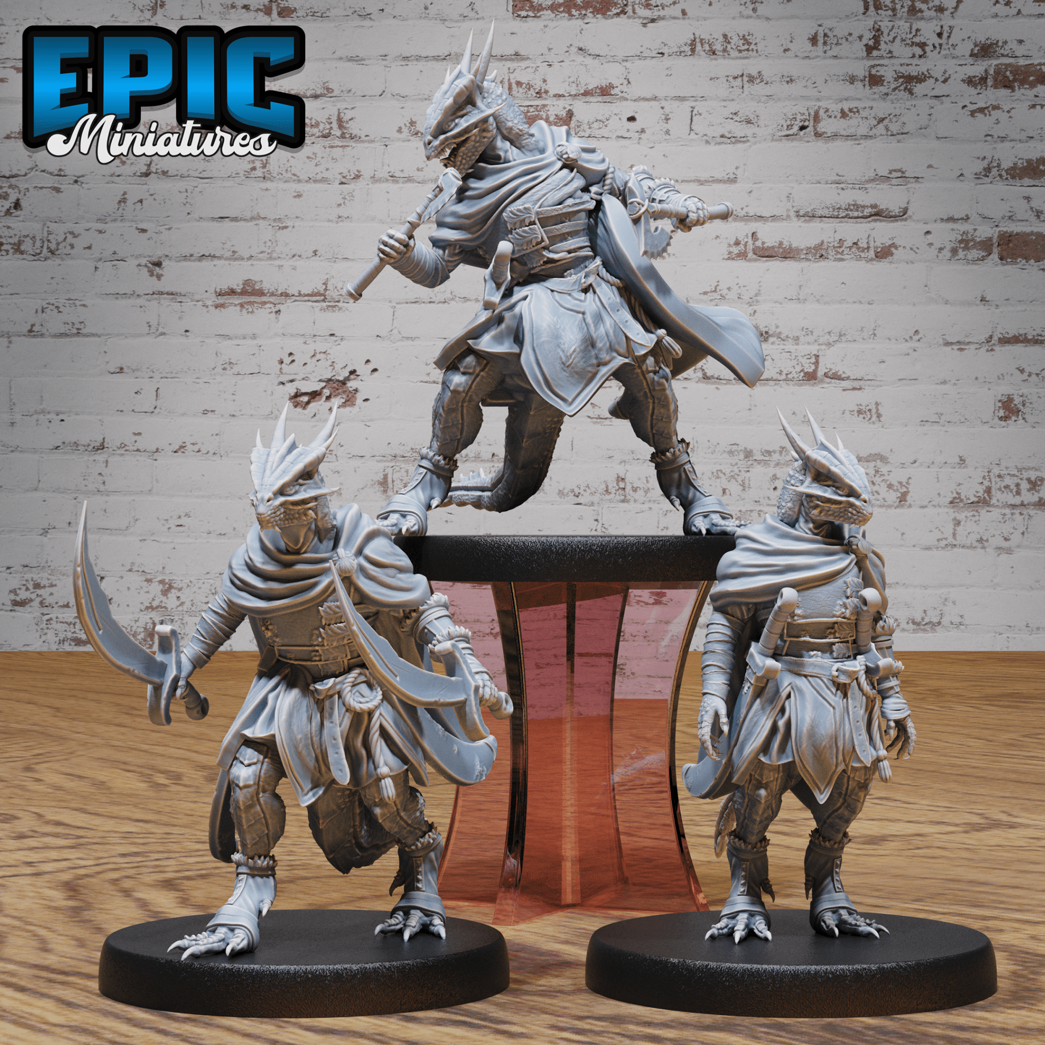 Half - Dragon Adventurer 4887 - 4889 by Epic Miniatures | D&D Tabletop Miniatures | Buy Online from The Home Crafters