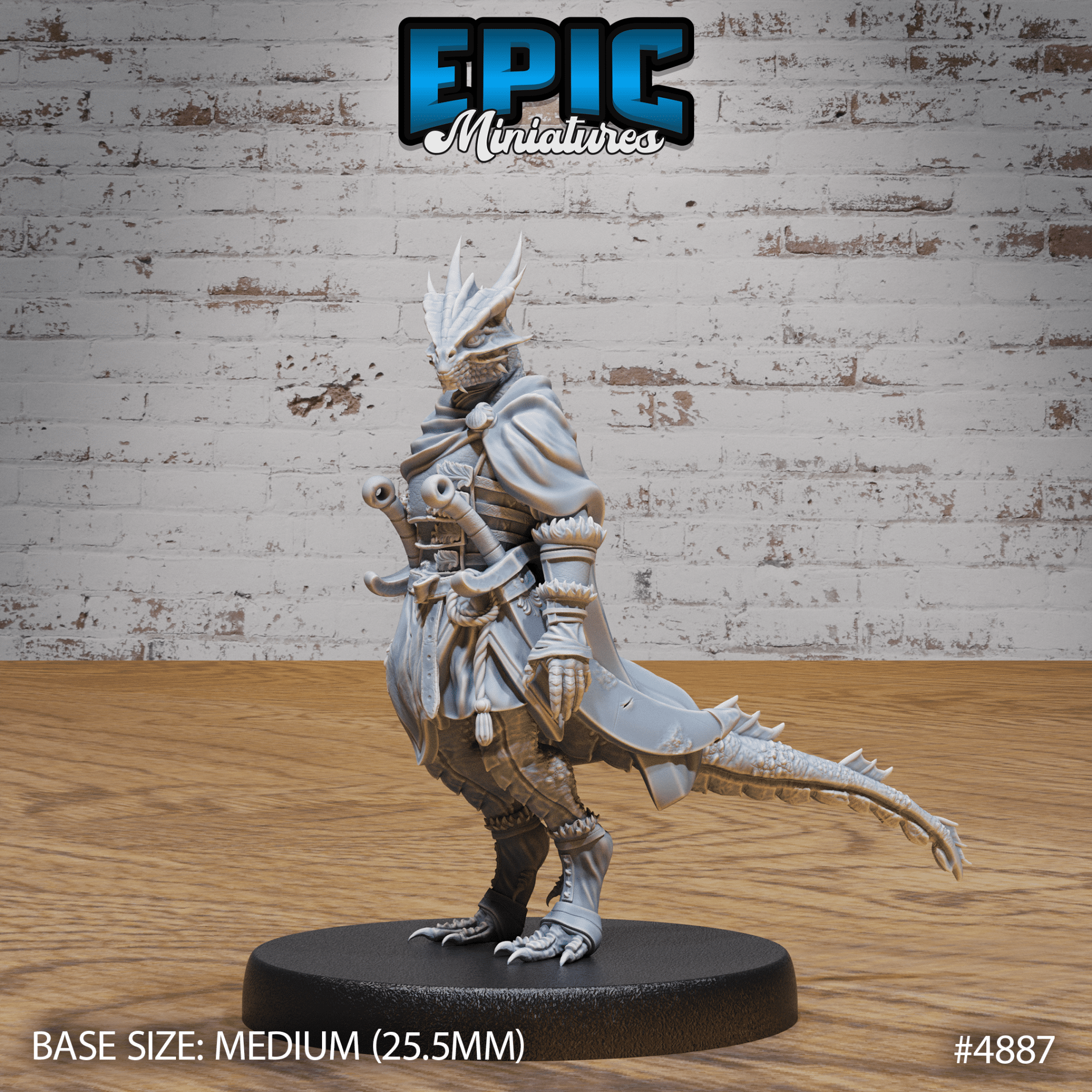 Half - Dragon Adventurer 4887 - 4889 by Epic Miniatures | D&D Tabletop Miniatures | Buy Online from The Home Crafters