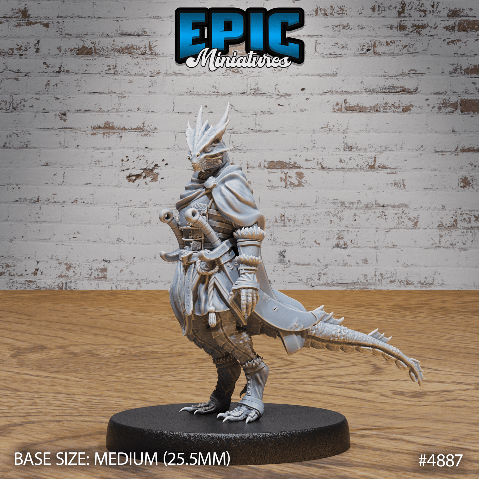 Half - Dragon Adventurer 4887 - 4889 by Epic Miniatures | D&D Tabletop Miniatures | Buy Online from The Home Crafters