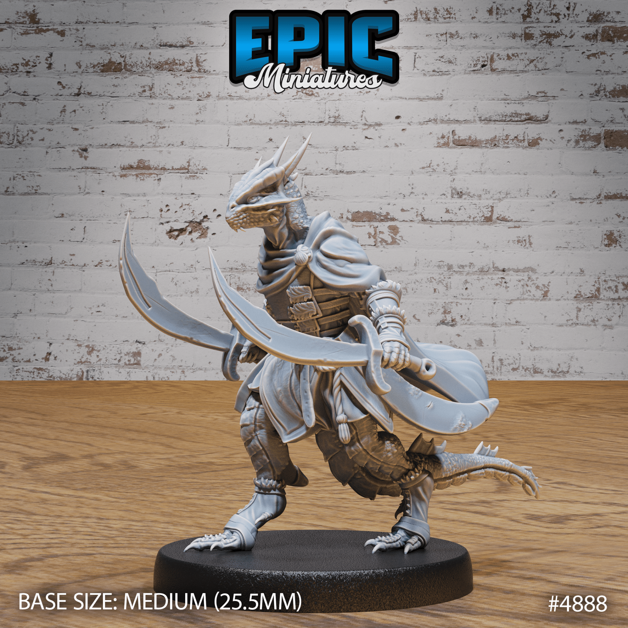 Half - Dragon Adventurer 4887 - 4889 by Epic Miniatures | D&D Tabletop Miniatures | Buy Online from The Home Crafters