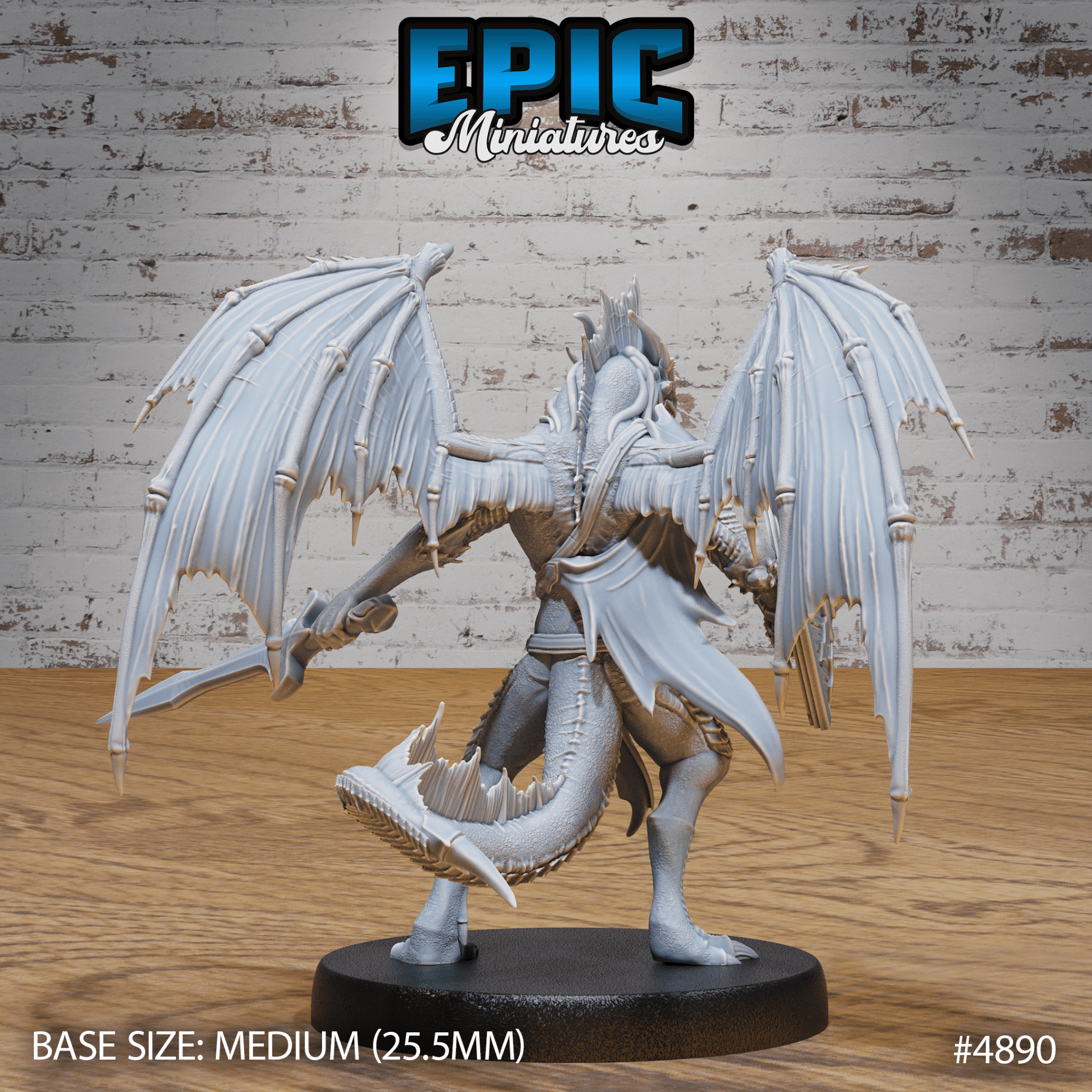 Draconic Demon Bronze 4890 - 4892 by Epic Miniatures | D&D Tabletop Miniatures | Buy Online from The Home Crafters