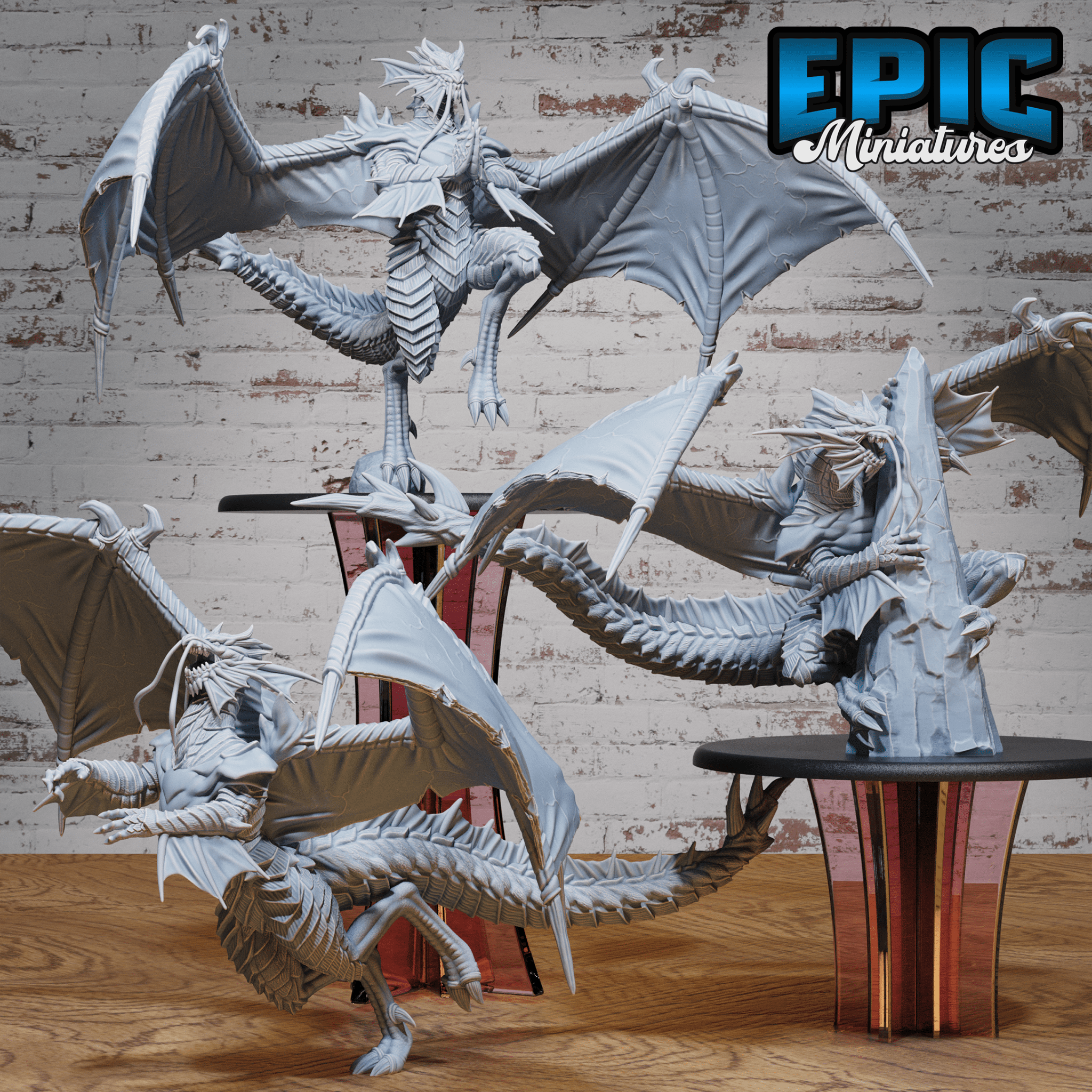 Platinum Dragon 4896 - 4898 by Epic Miniatures | D&D Tabletop Miniatures | Buy Online from The Home Crafters